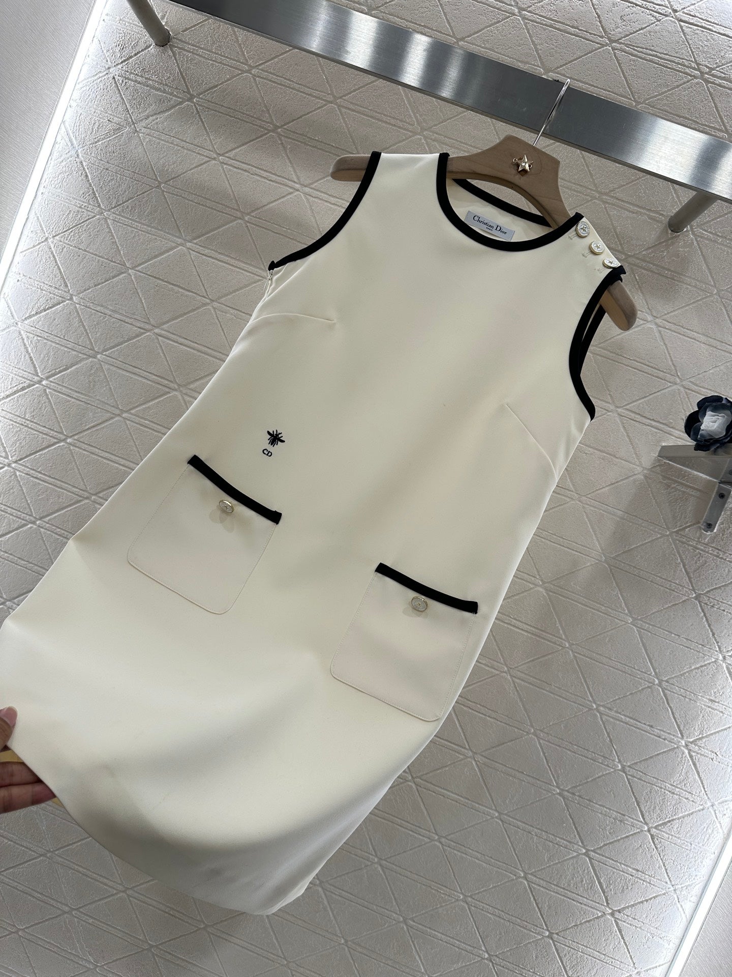 D 2025 new product Shoulder buckle vest dress