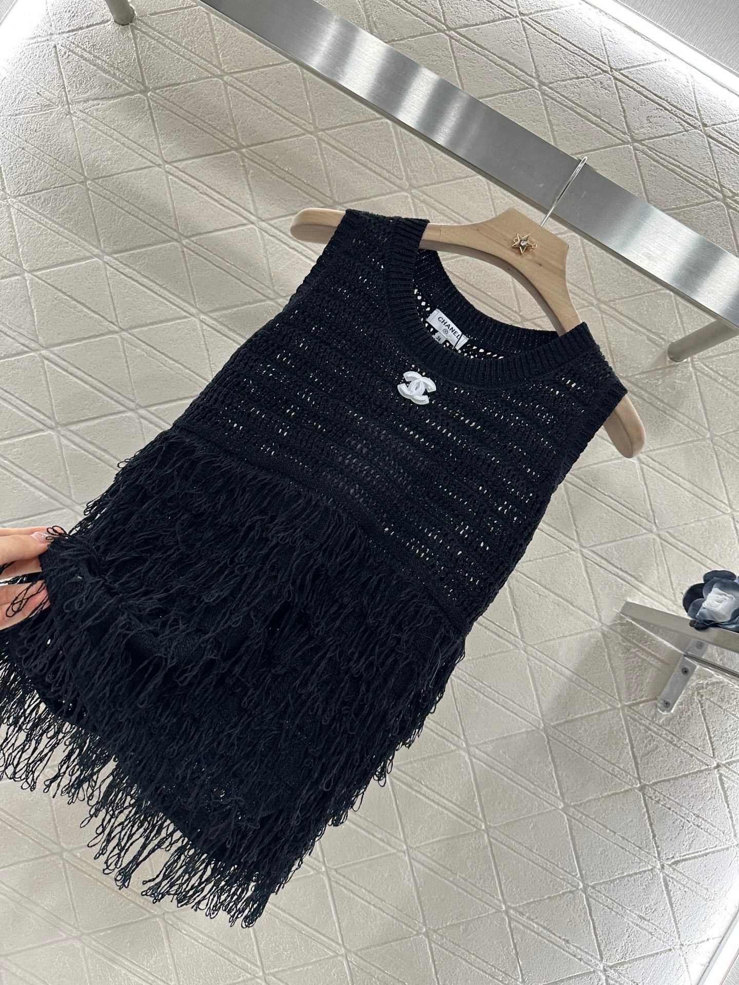 C 2025 new product Tassel knitted vest