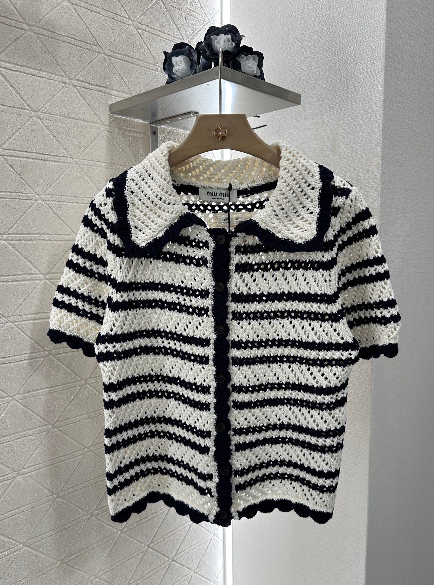 M 2025 new product Short-sleeved cardigan and skirt set