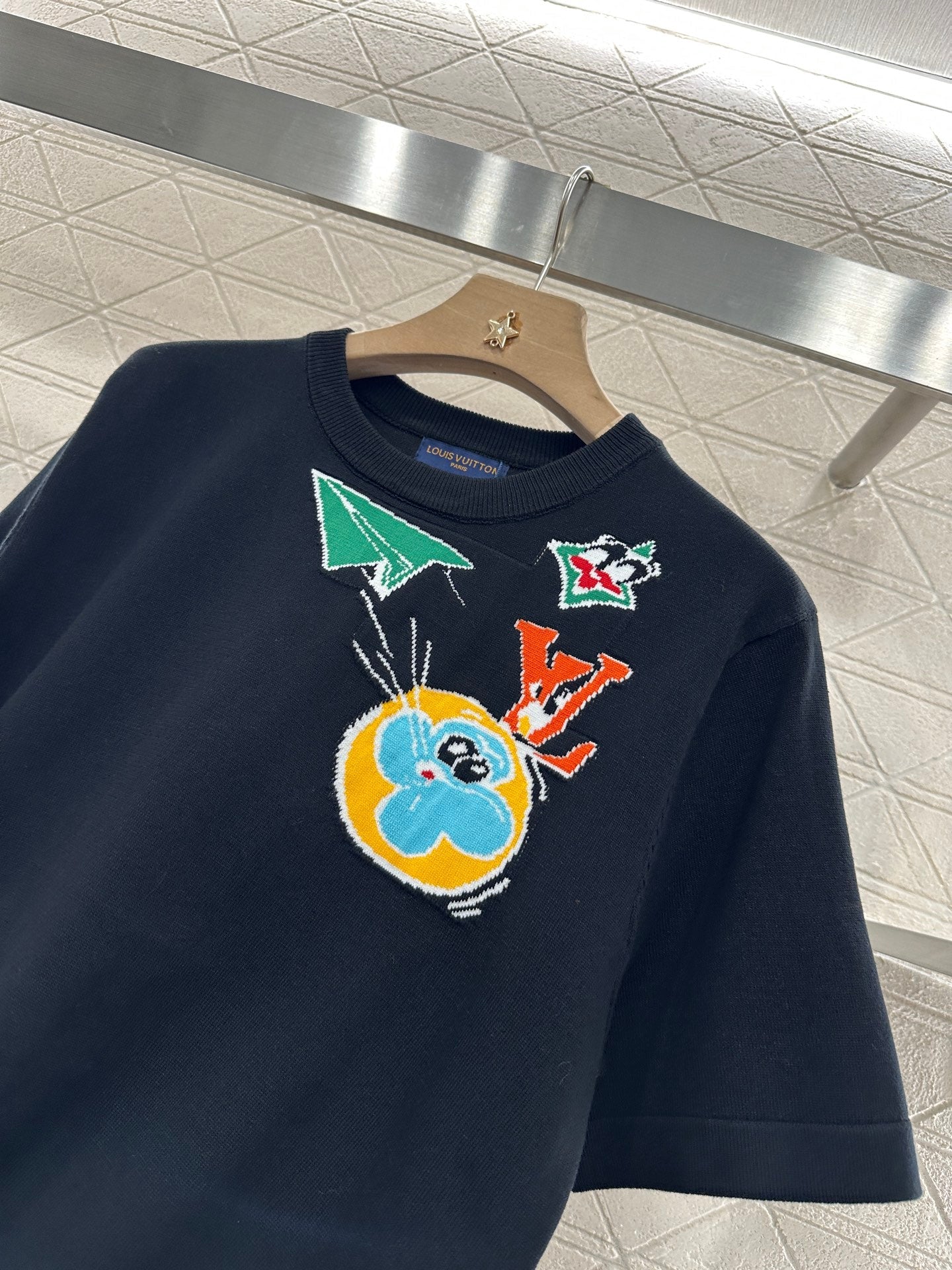 L 2025 new products Cartoon knitted top