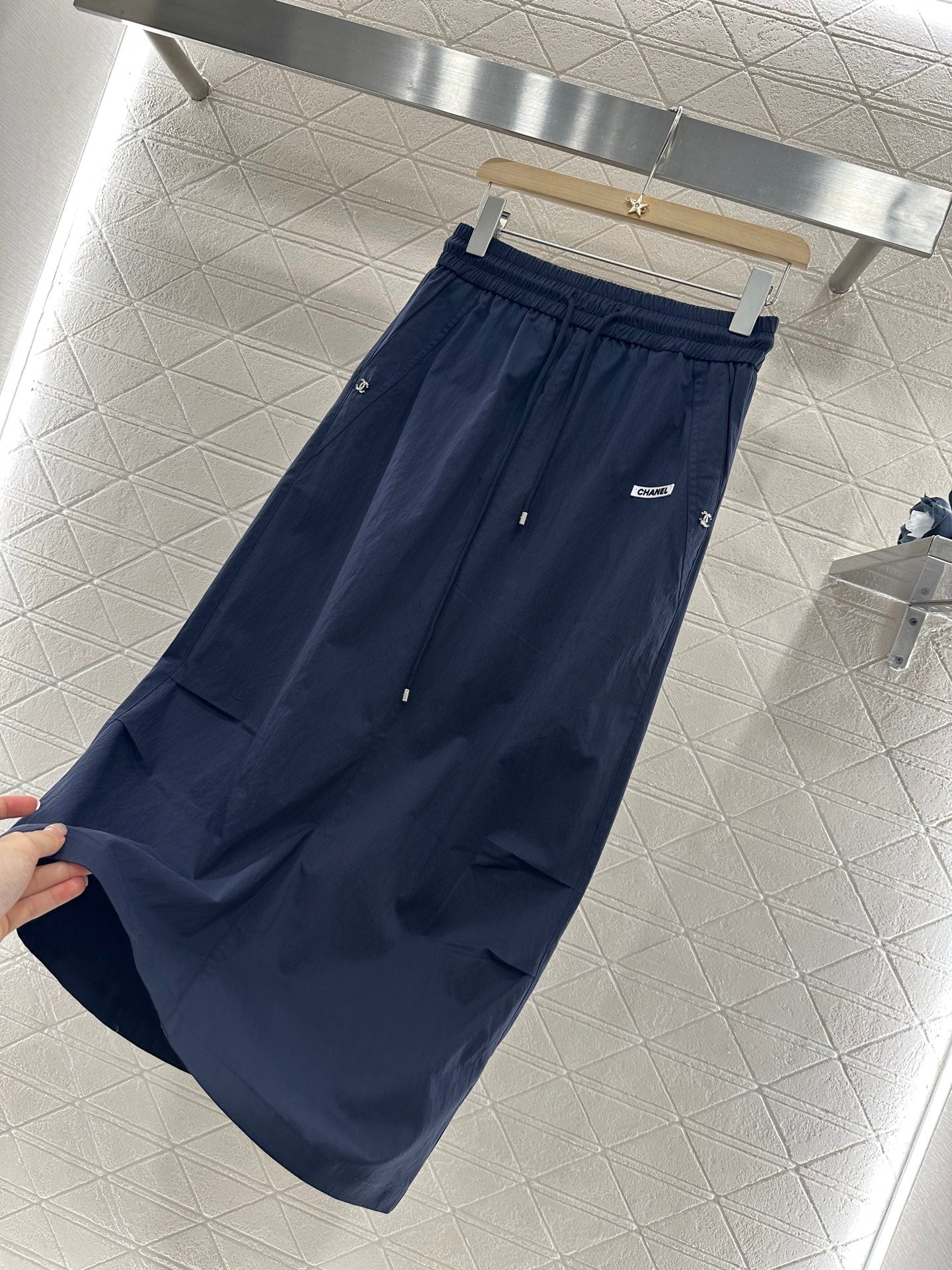 C 2025 new product Slit drawstring skirt