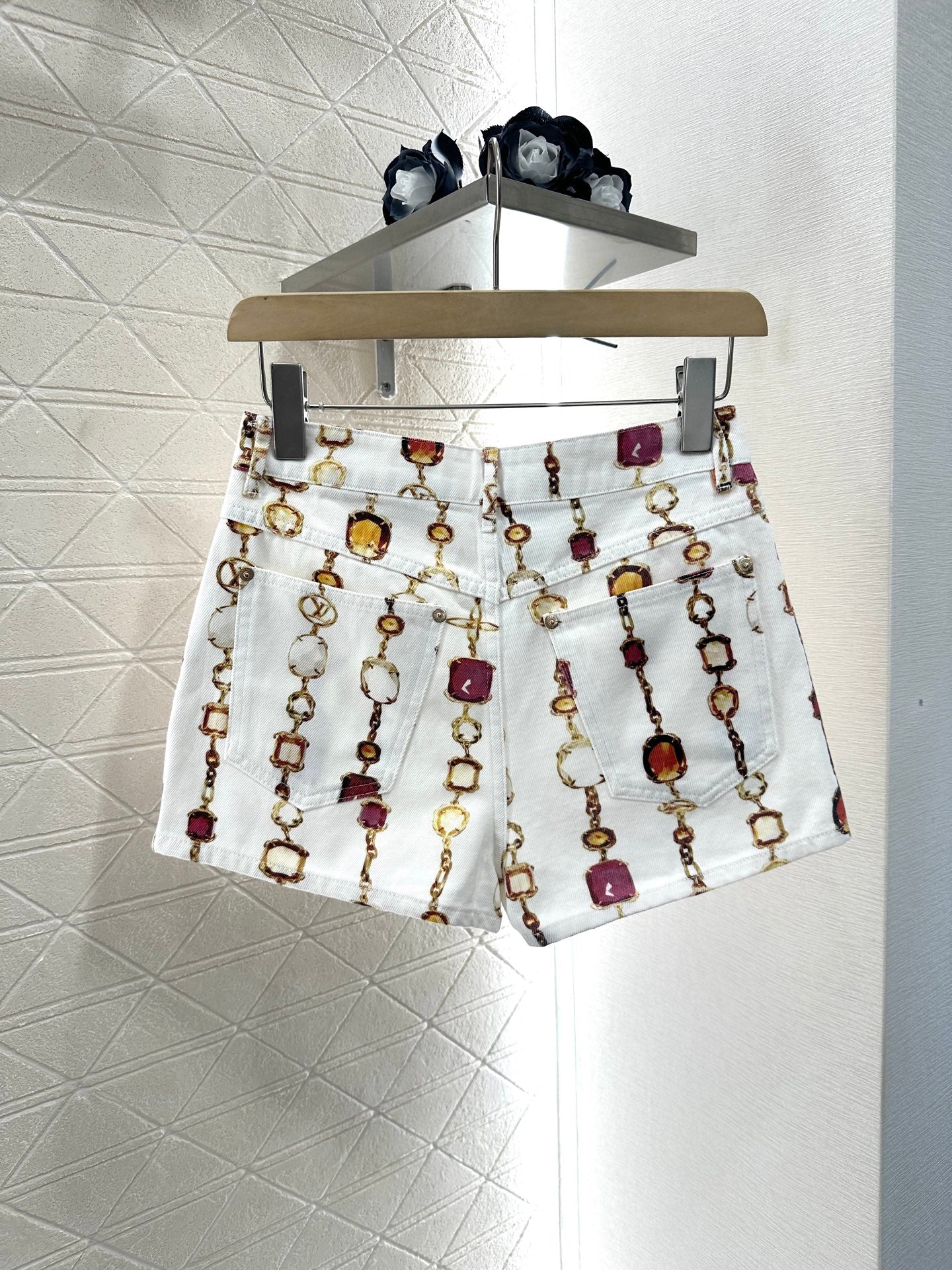 L 2025 new product Denim vest shorts set