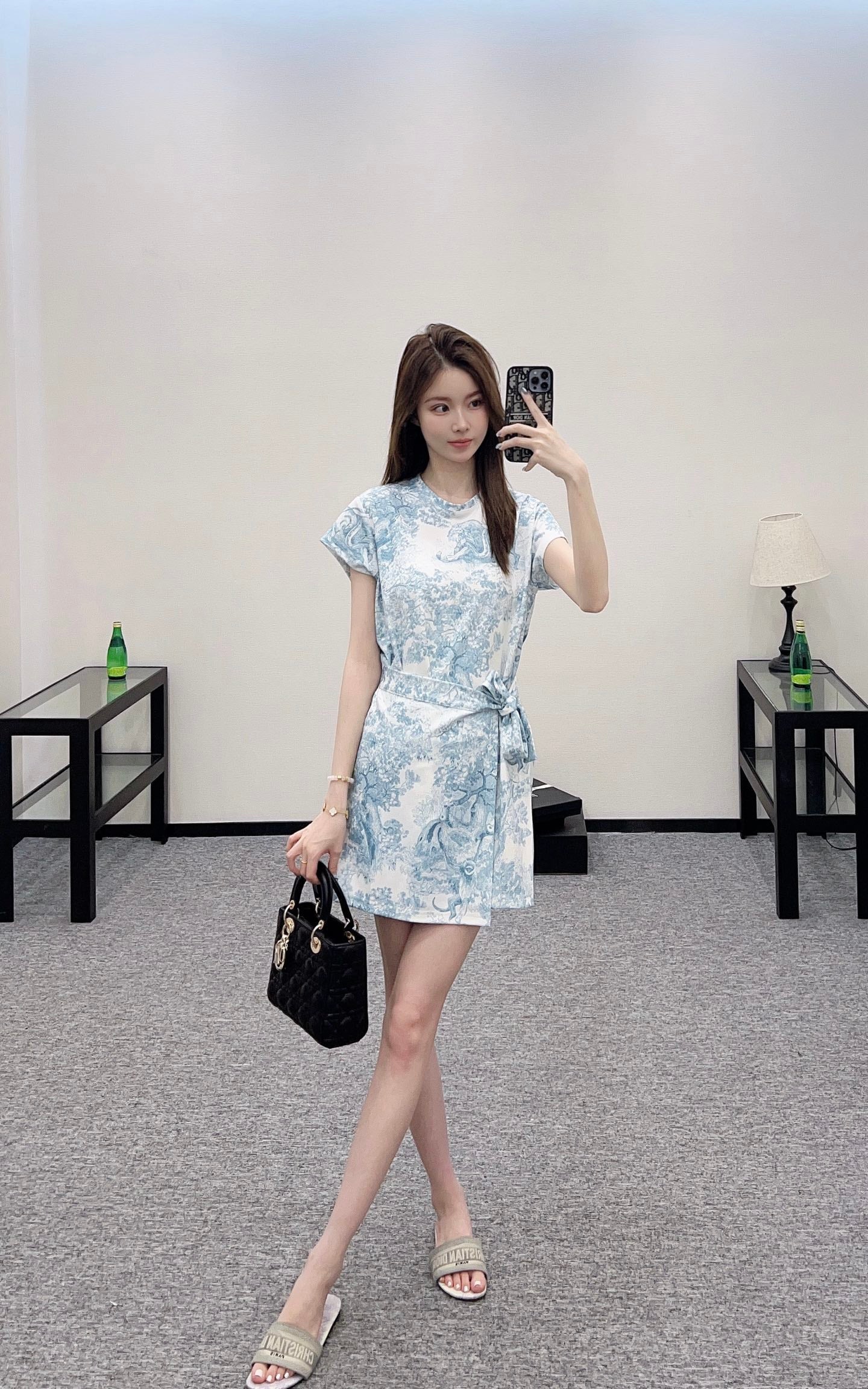 D 2025 new product Lace-up dress