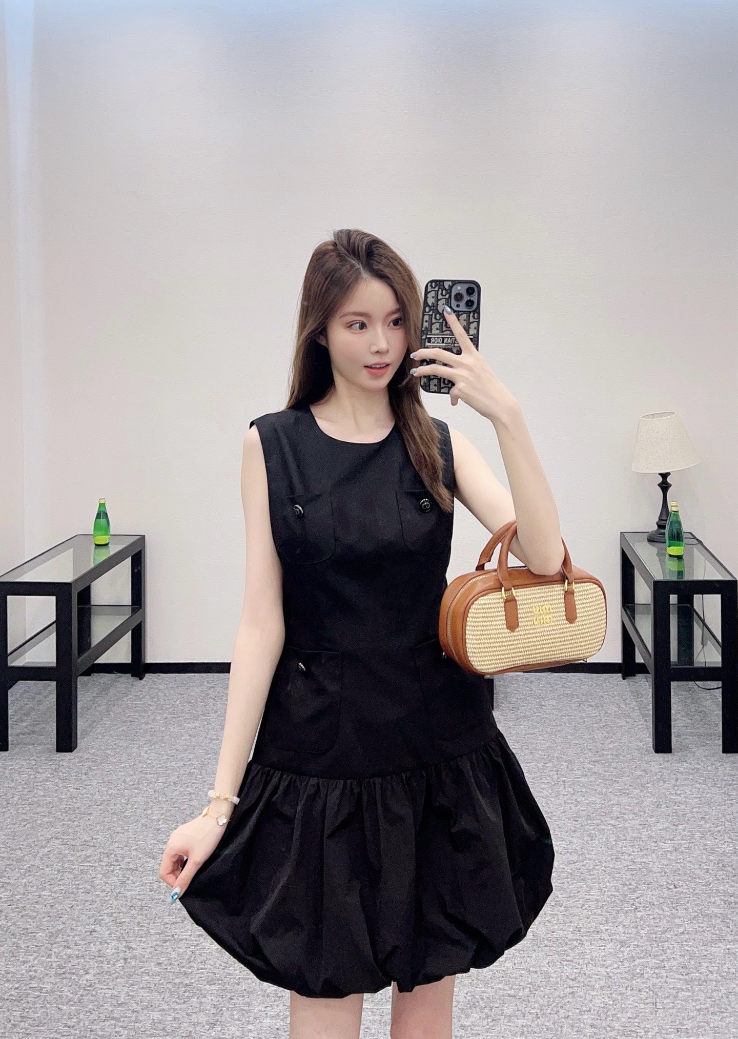 D 2025 new product Pocket vest dress