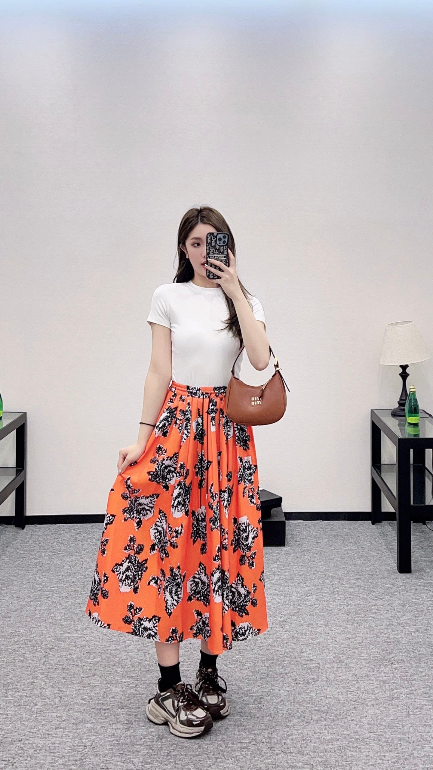 L 25 new product Elastic floral skirt
