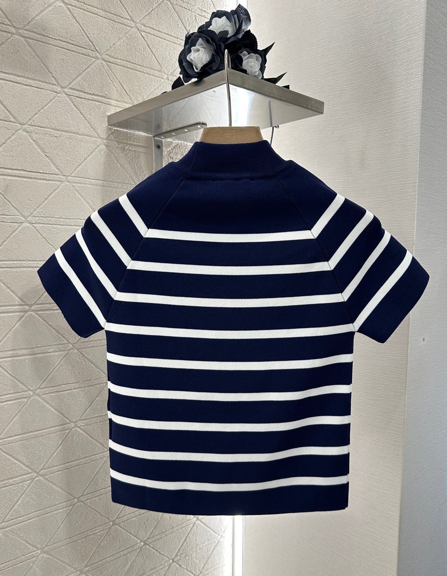 M 25 new product Striped knitted short sleeves