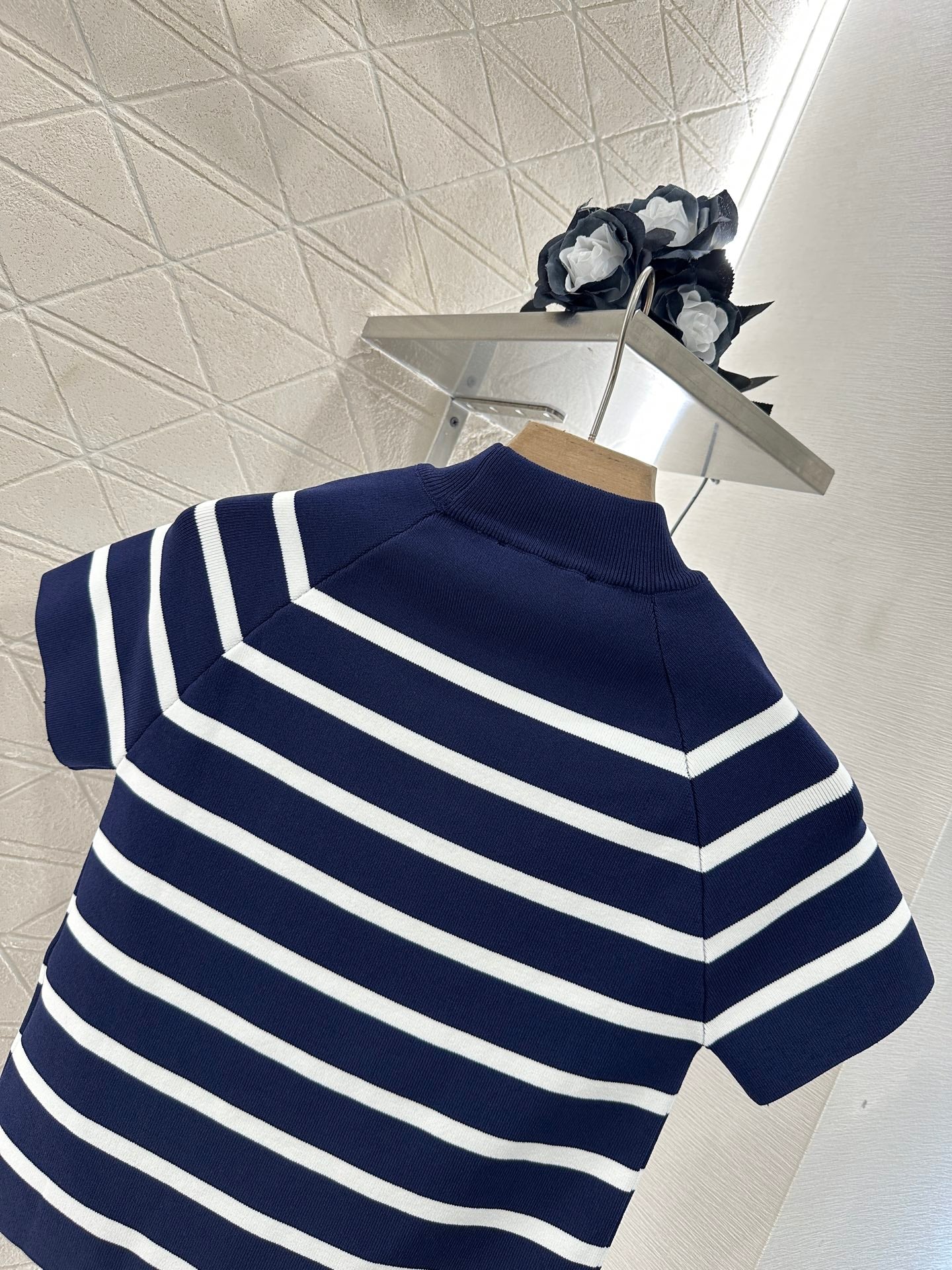 M 25 new product Striped knitted short sleeves