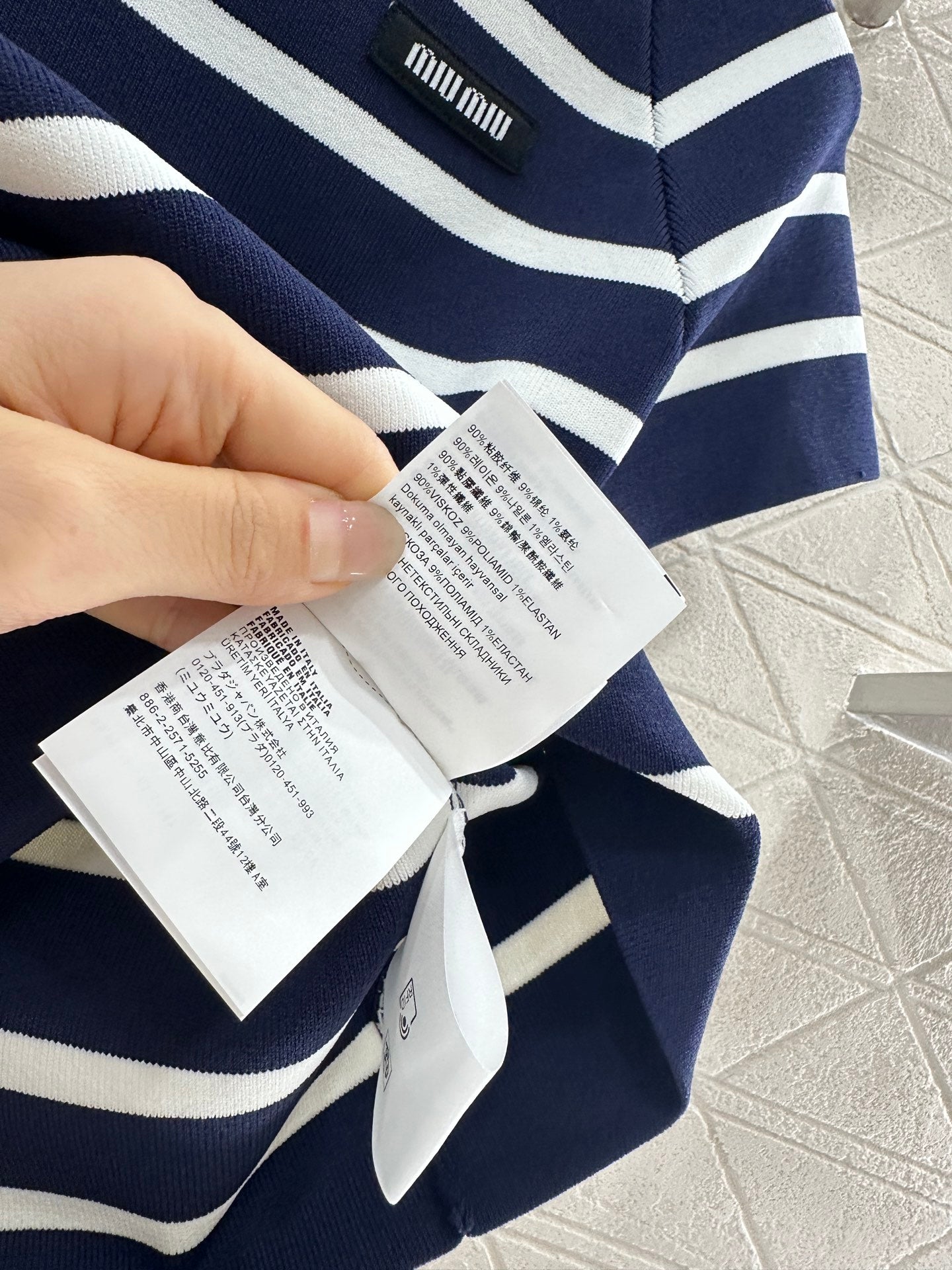 M 25 new product Striped knitted short sleeves