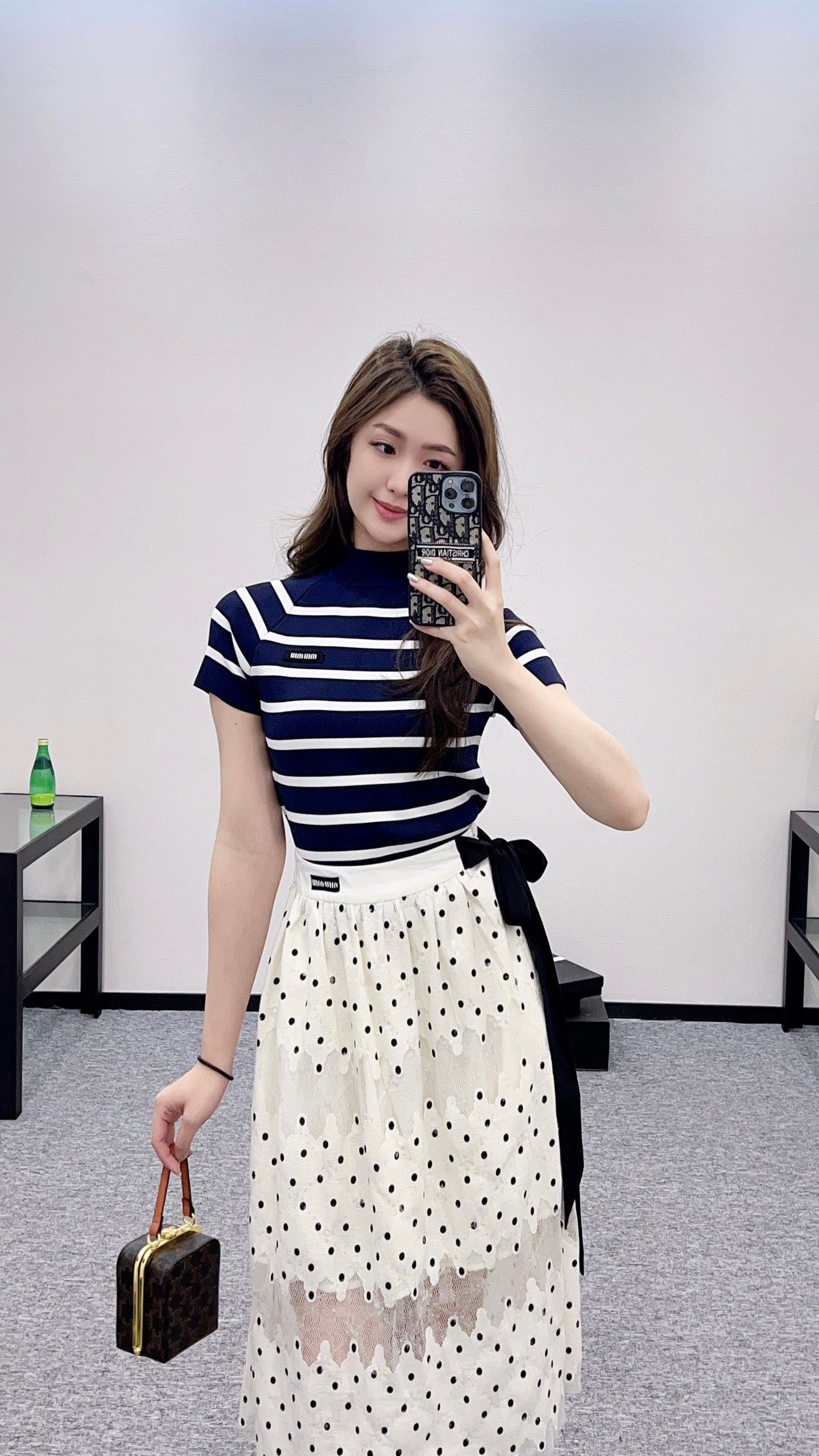 M 25 new product Striped knitted short sleeves