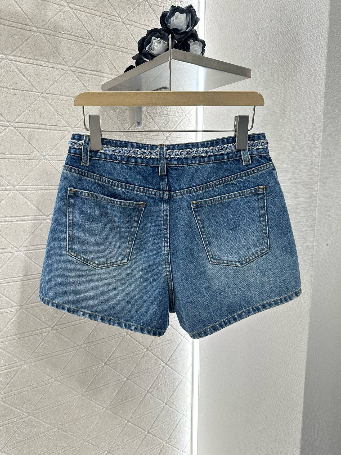 C 2025 new product Denim vest shorts set