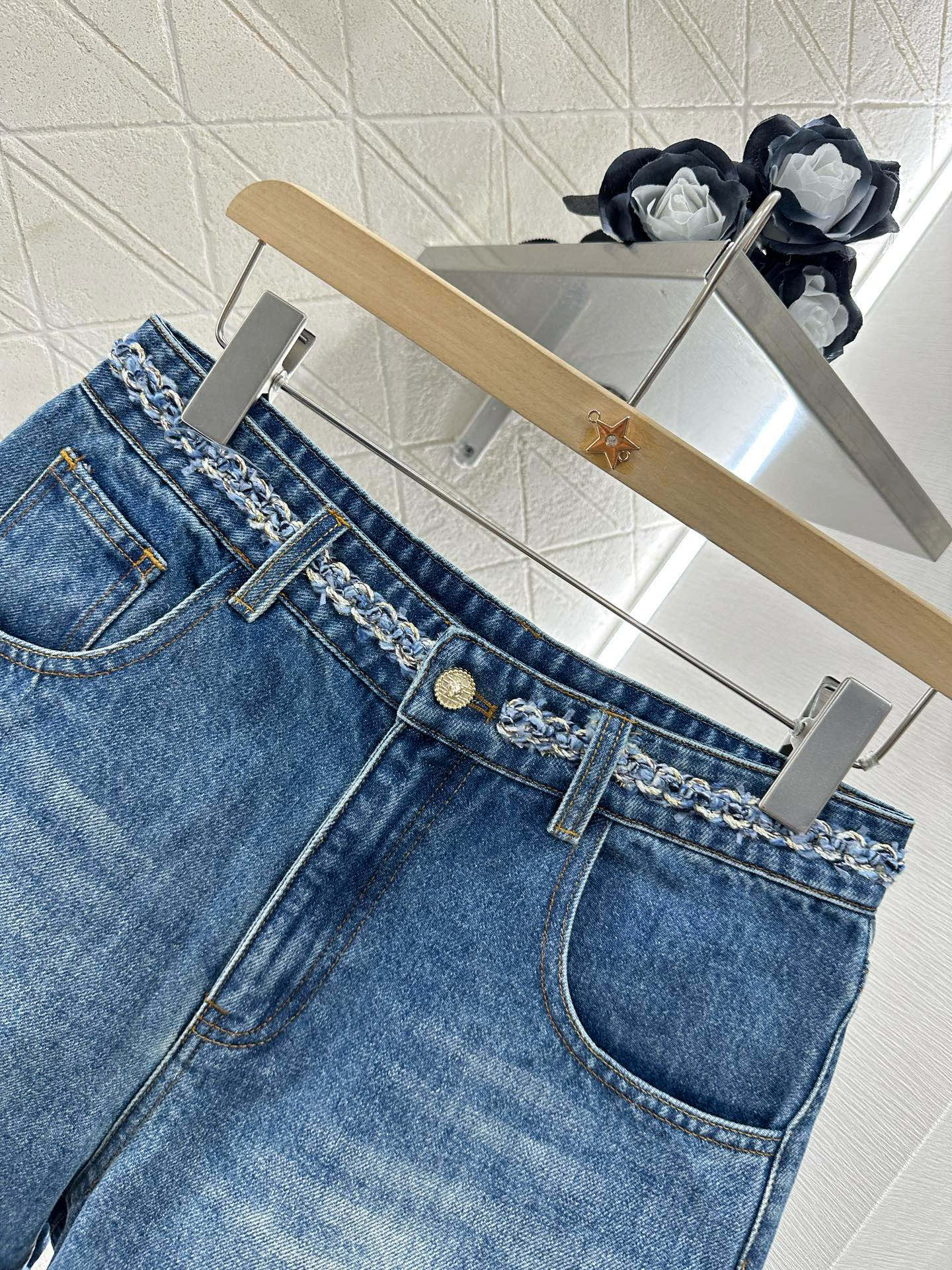 C 2025 new product Denim vest shorts set