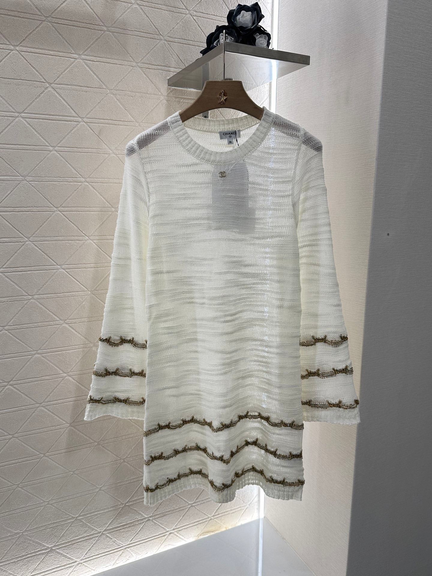 C 2025 new product Embroidered knitted dress
