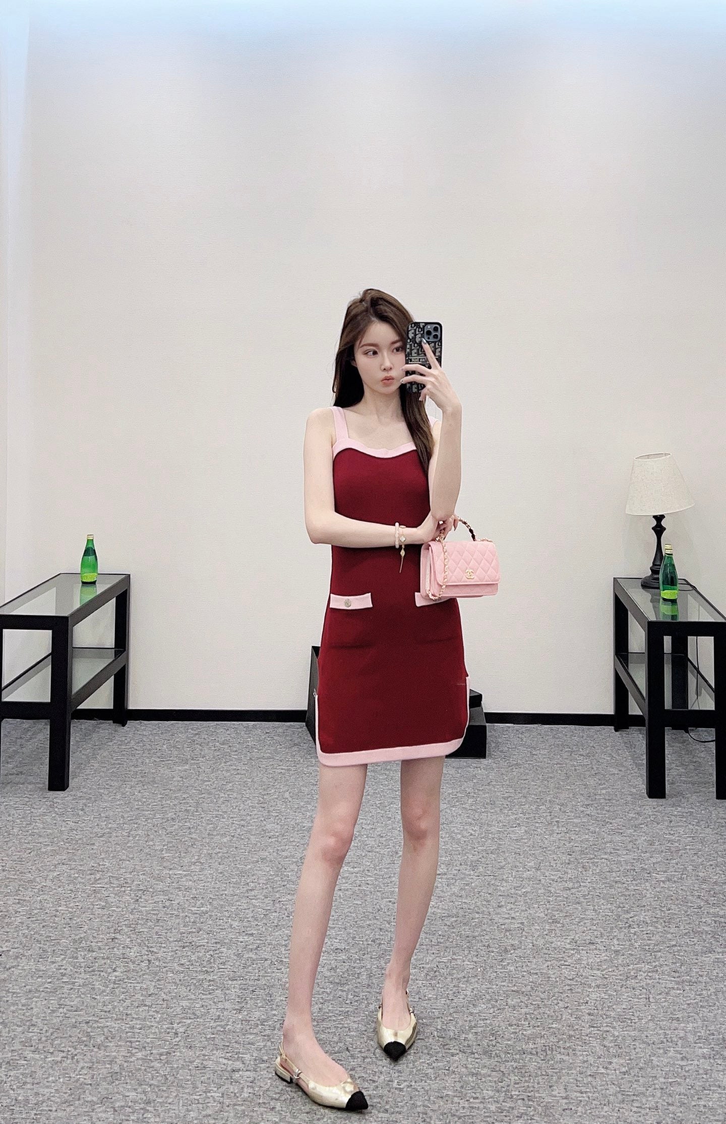 C 2025 new product Knitted suspender skirt