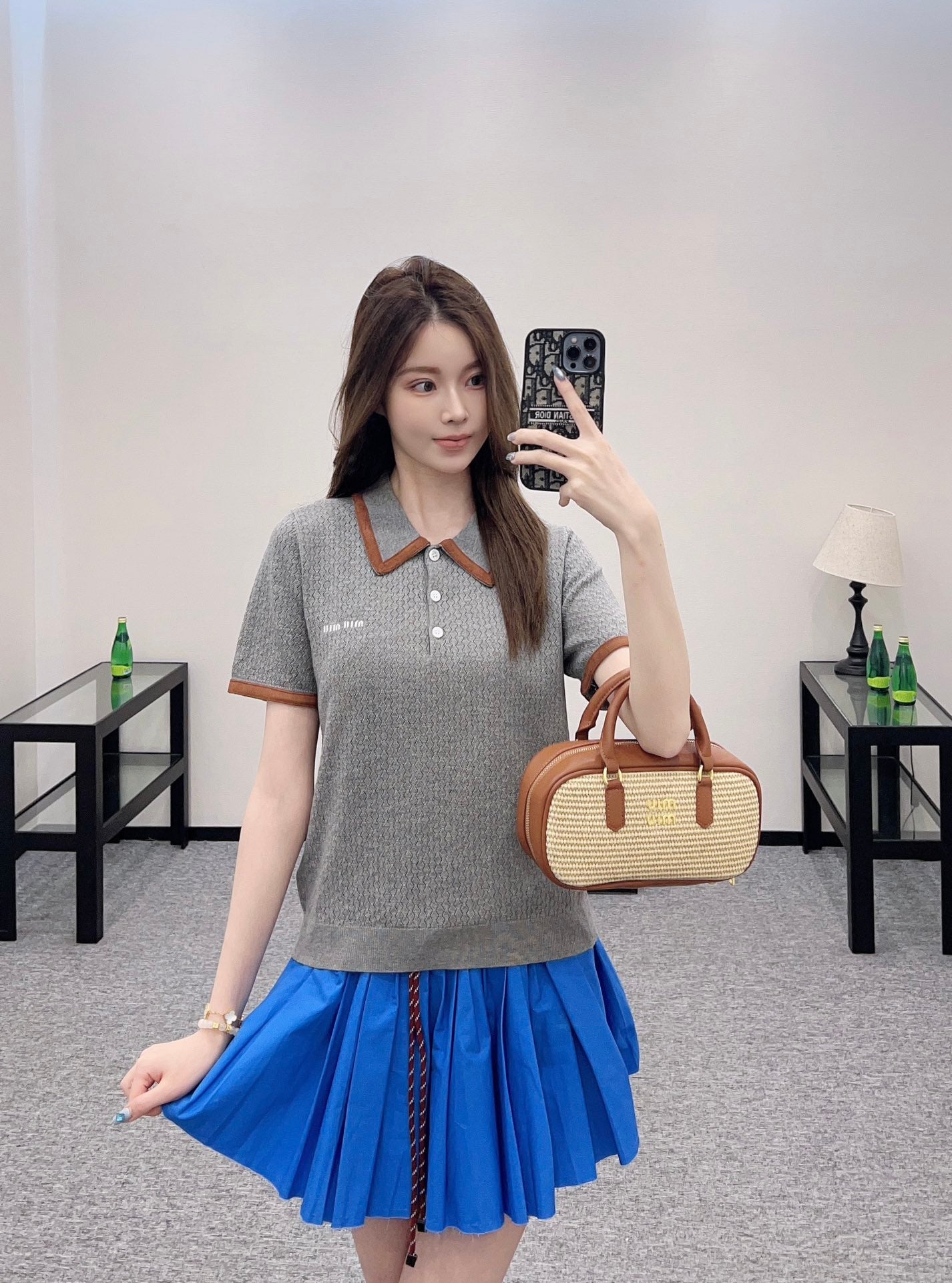 M 2025 new product Knitted lapel short sleeves