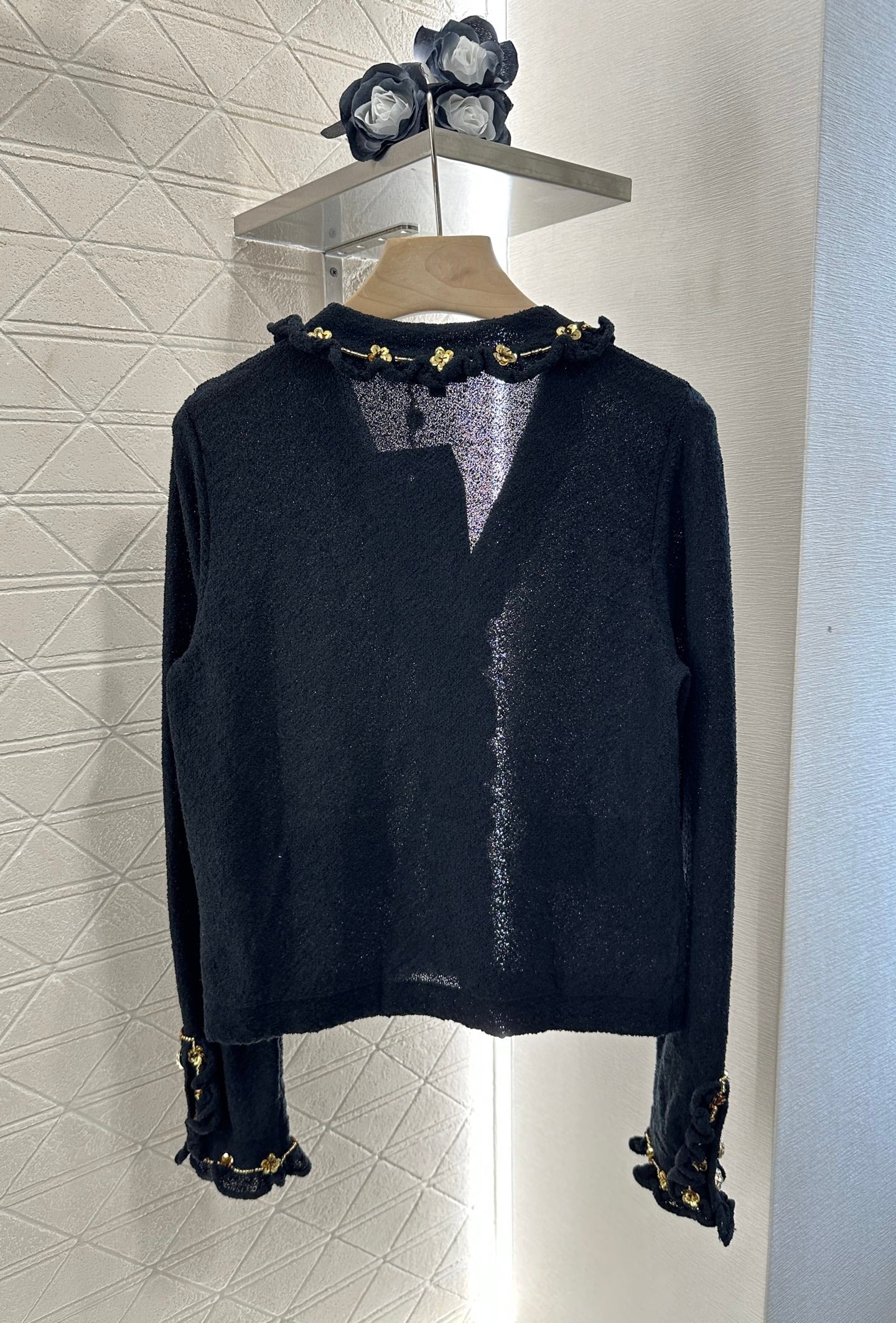 C 2024 new product Beaded knitted cardigan