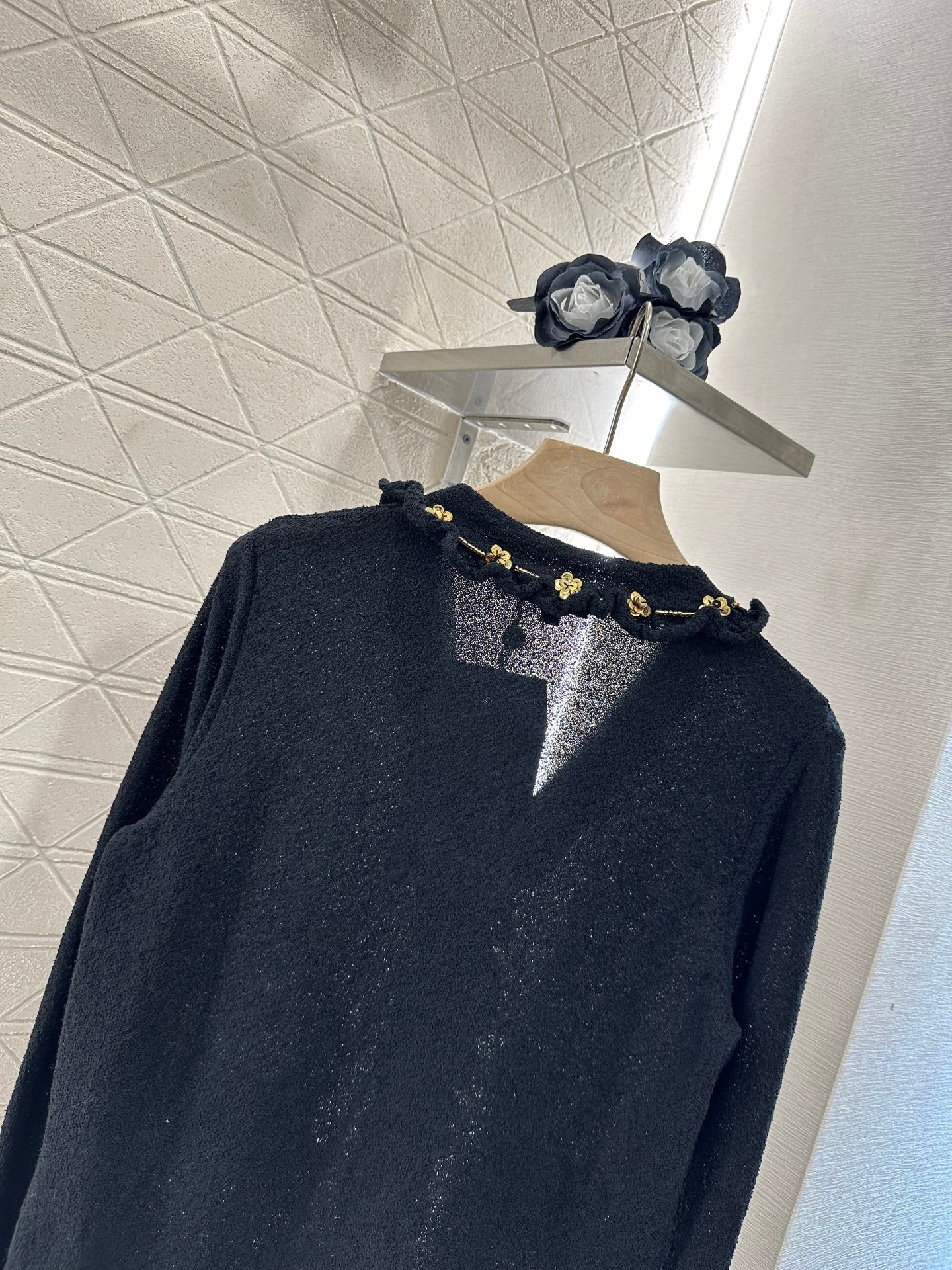 C 2024 new product Beaded knitted cardigan