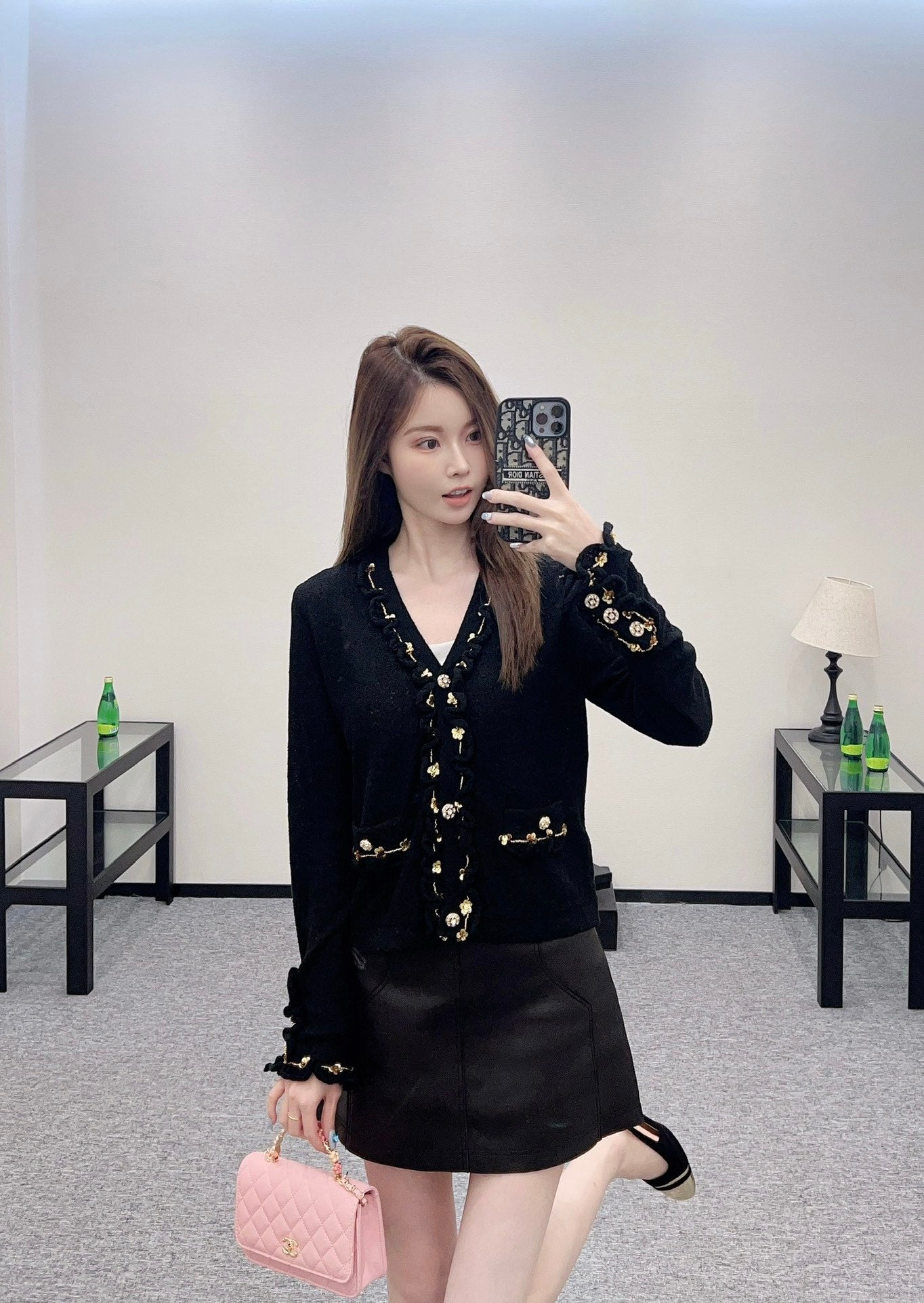 C 2024 new product Beaded knitted cardigan
