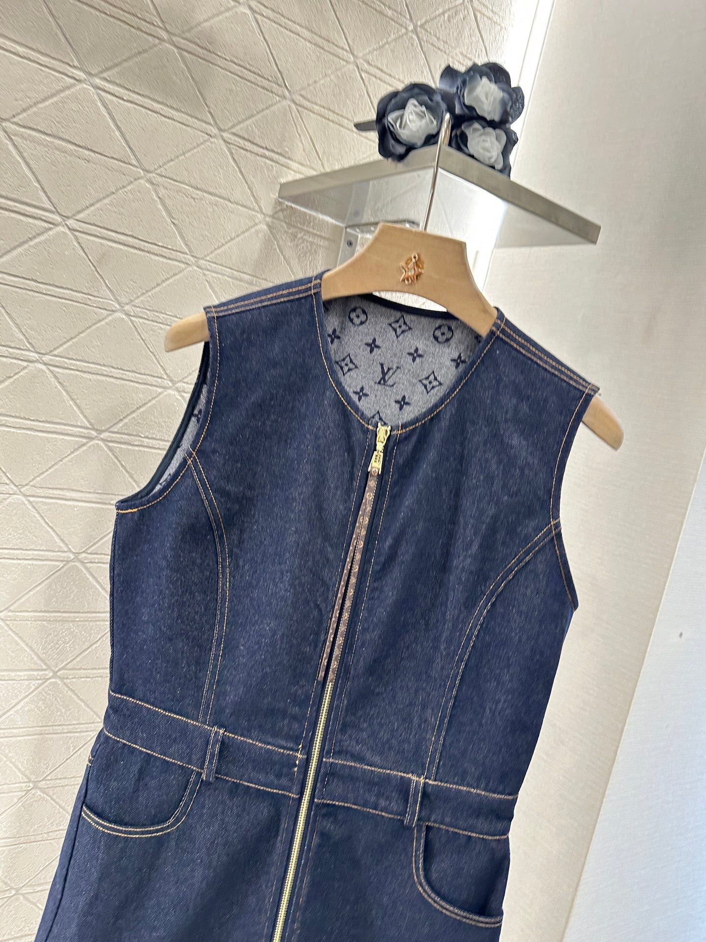 L 2025 new product Denim vest skirt