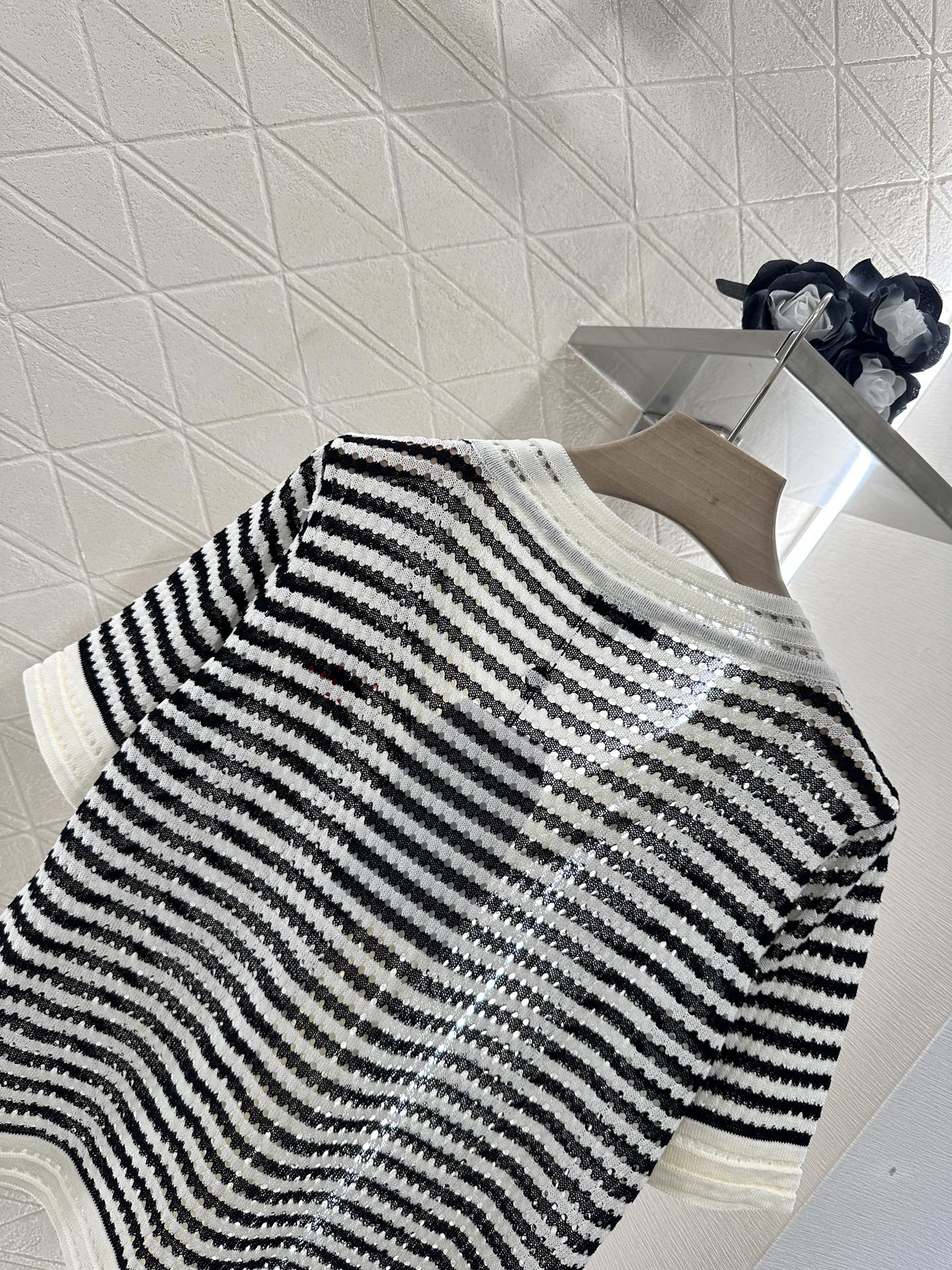 C 2025 new product Knitted short-sleeved cardigan