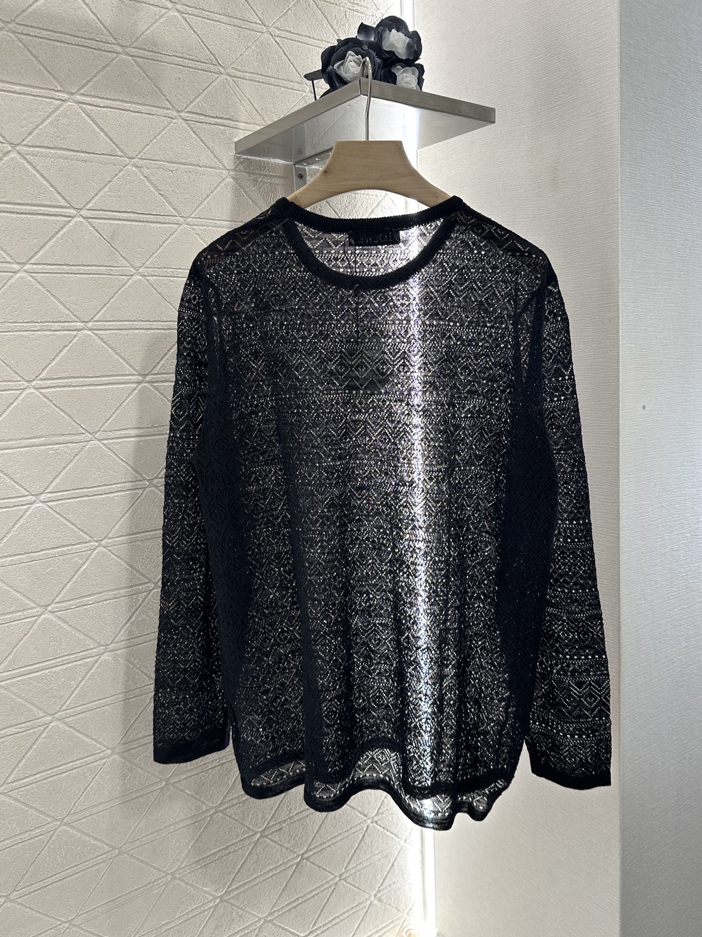 Lo 2025 new product Hollow knitted long sleeves