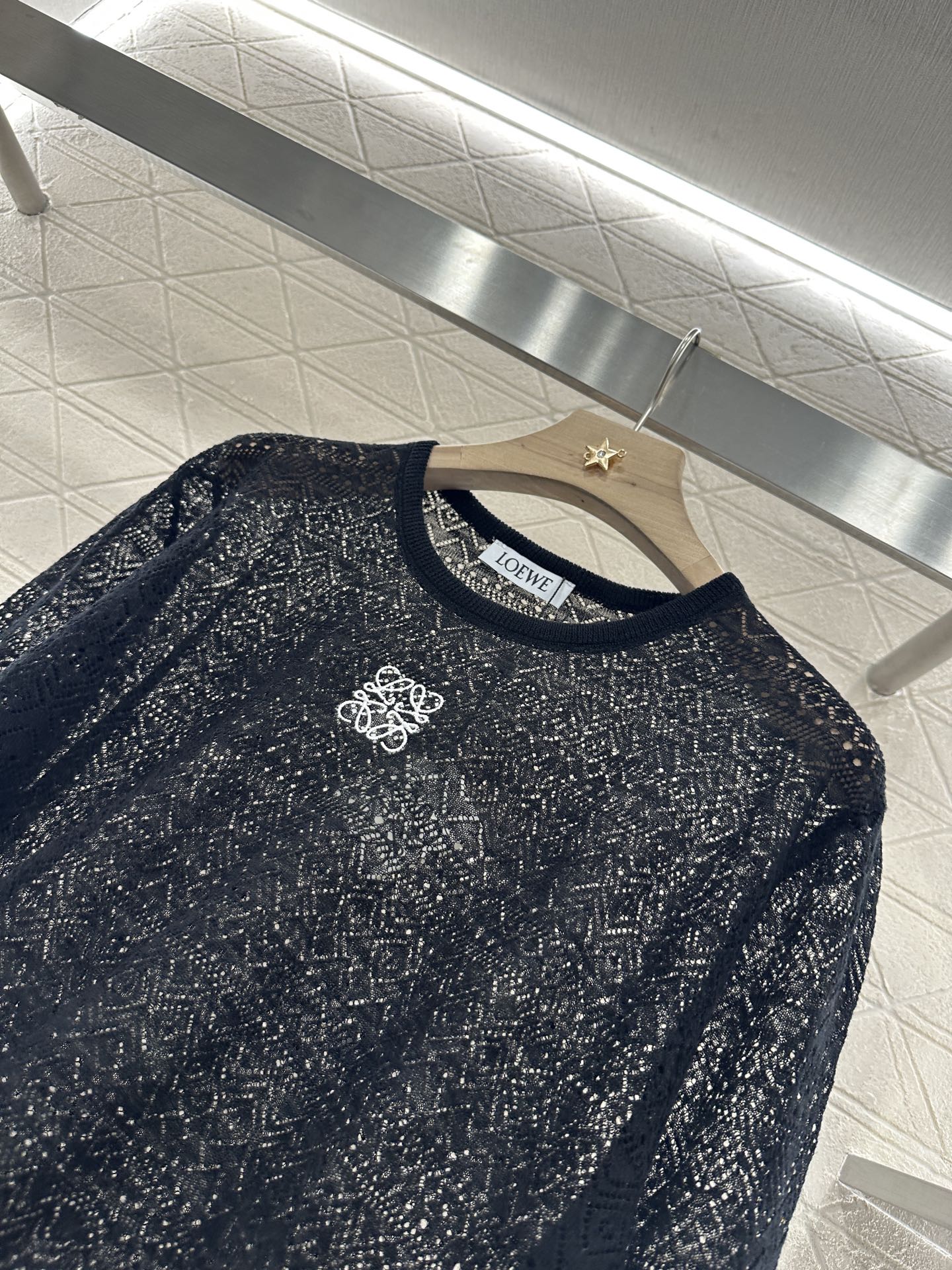 Lo 2025 new product Hollow knitted long sleeves