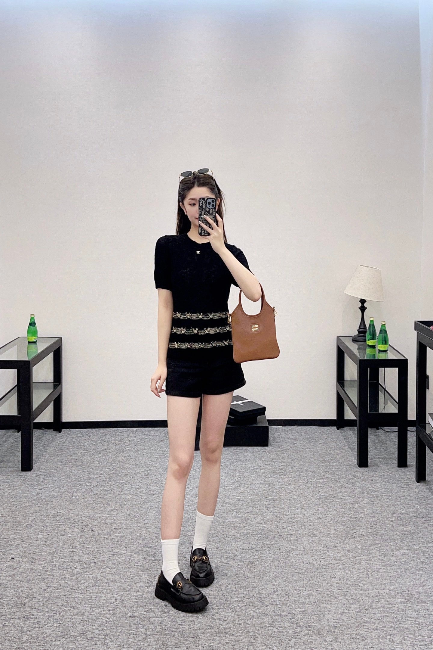 C 2025 new product Embroidered knitted short sleeves