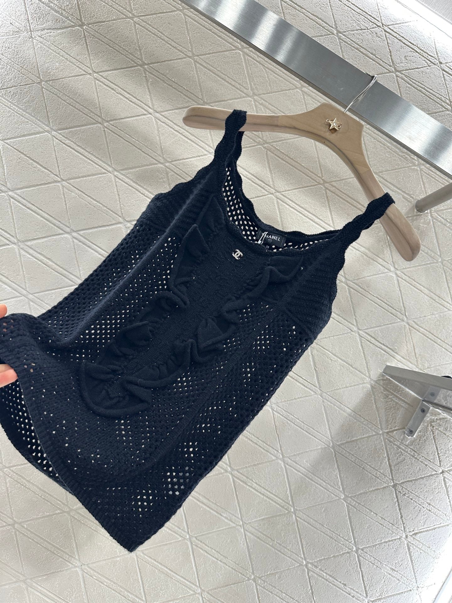 C 2025 new product Hollow knitted vest