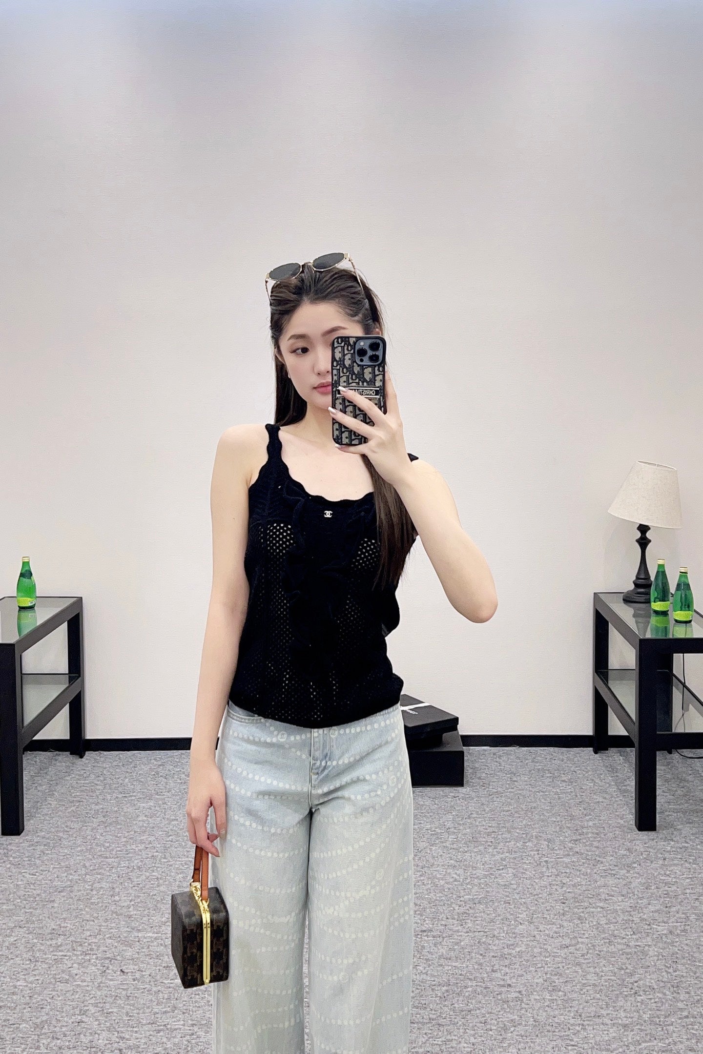 C 2025 new product Hollow knitted vest