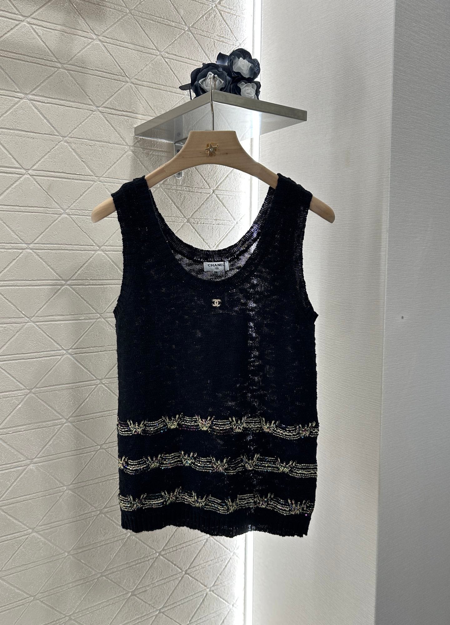C 2025 new product Embroidered knitted vest