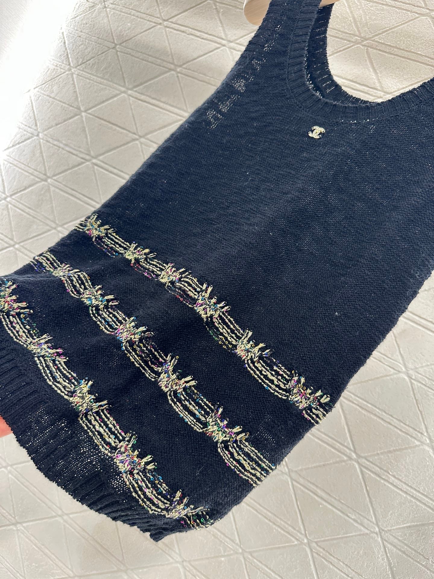 C 2025 new product Embroidered knitted vest