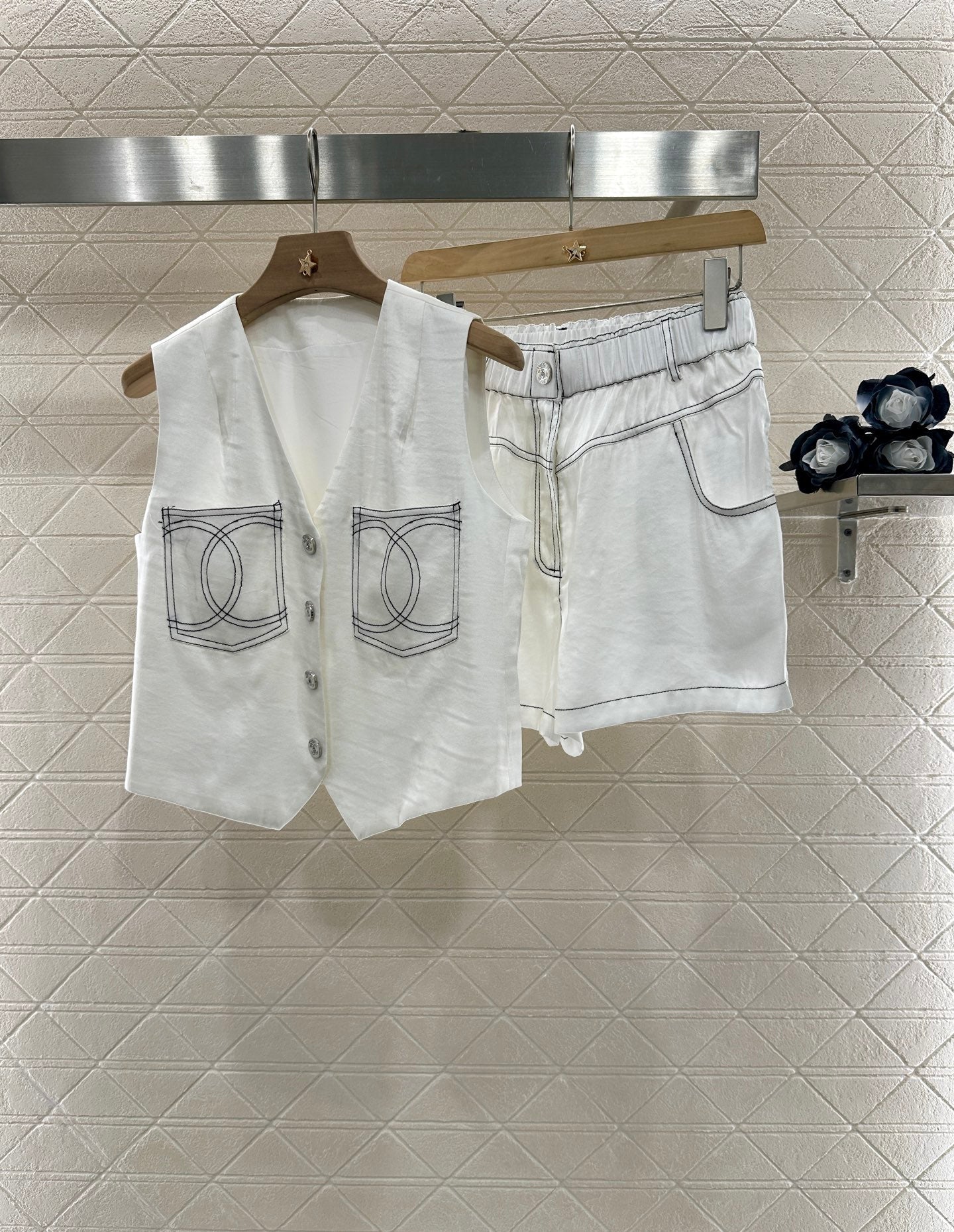 C 2025 new product Double C vest shorts set