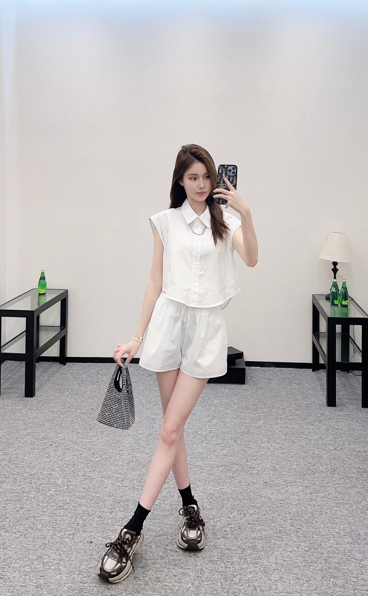 Al 2025 new product Sleeveless shirt and shorts set