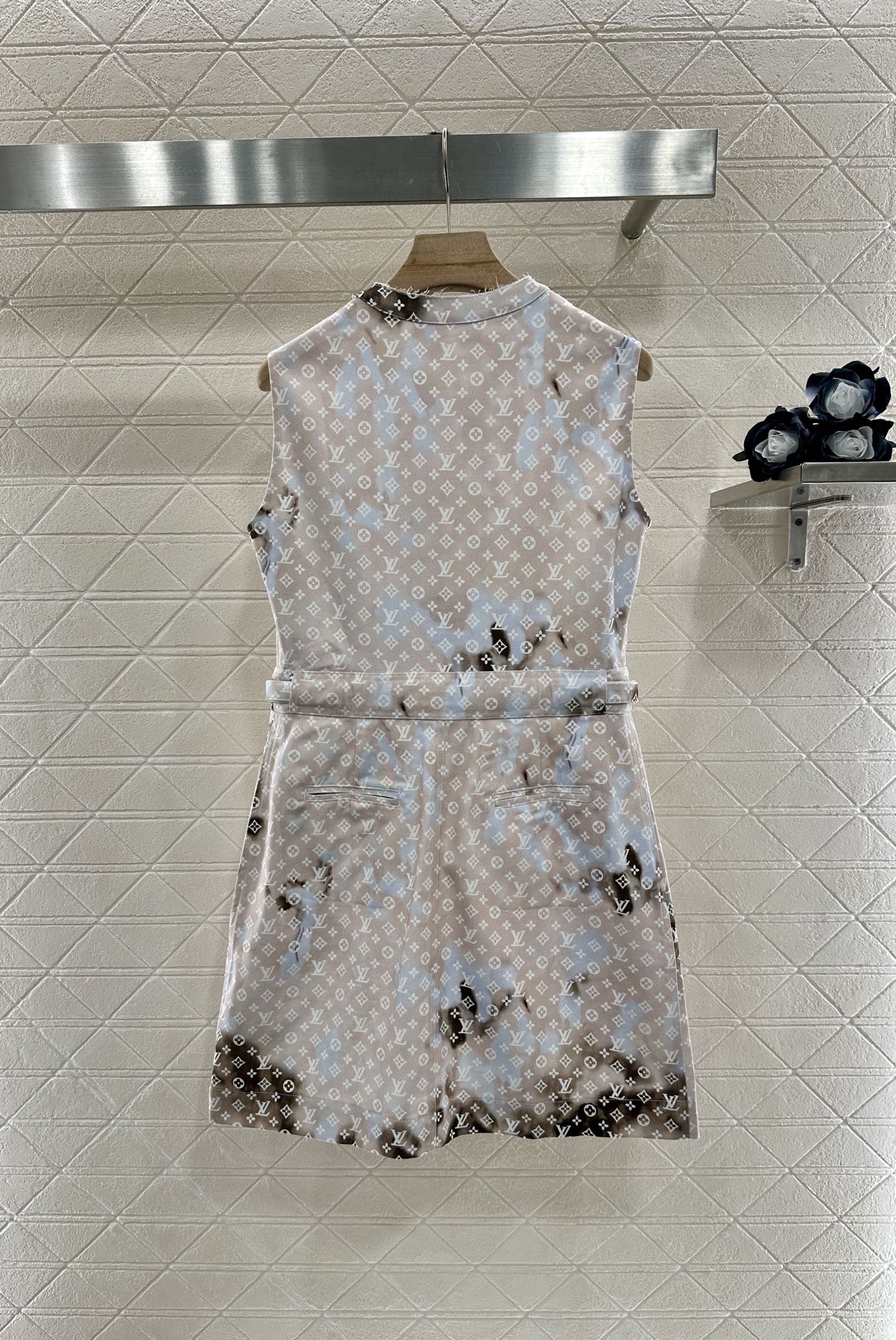 L 2025 new product Printed gradient vest dress