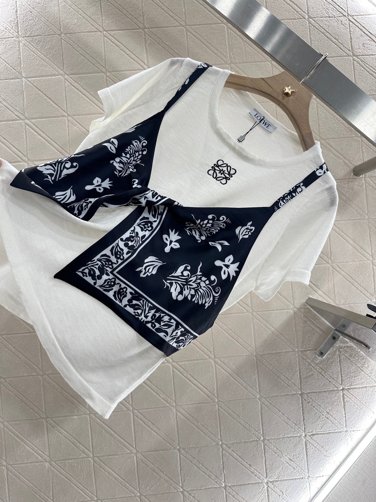 LO 2025 new product Printed knitted top