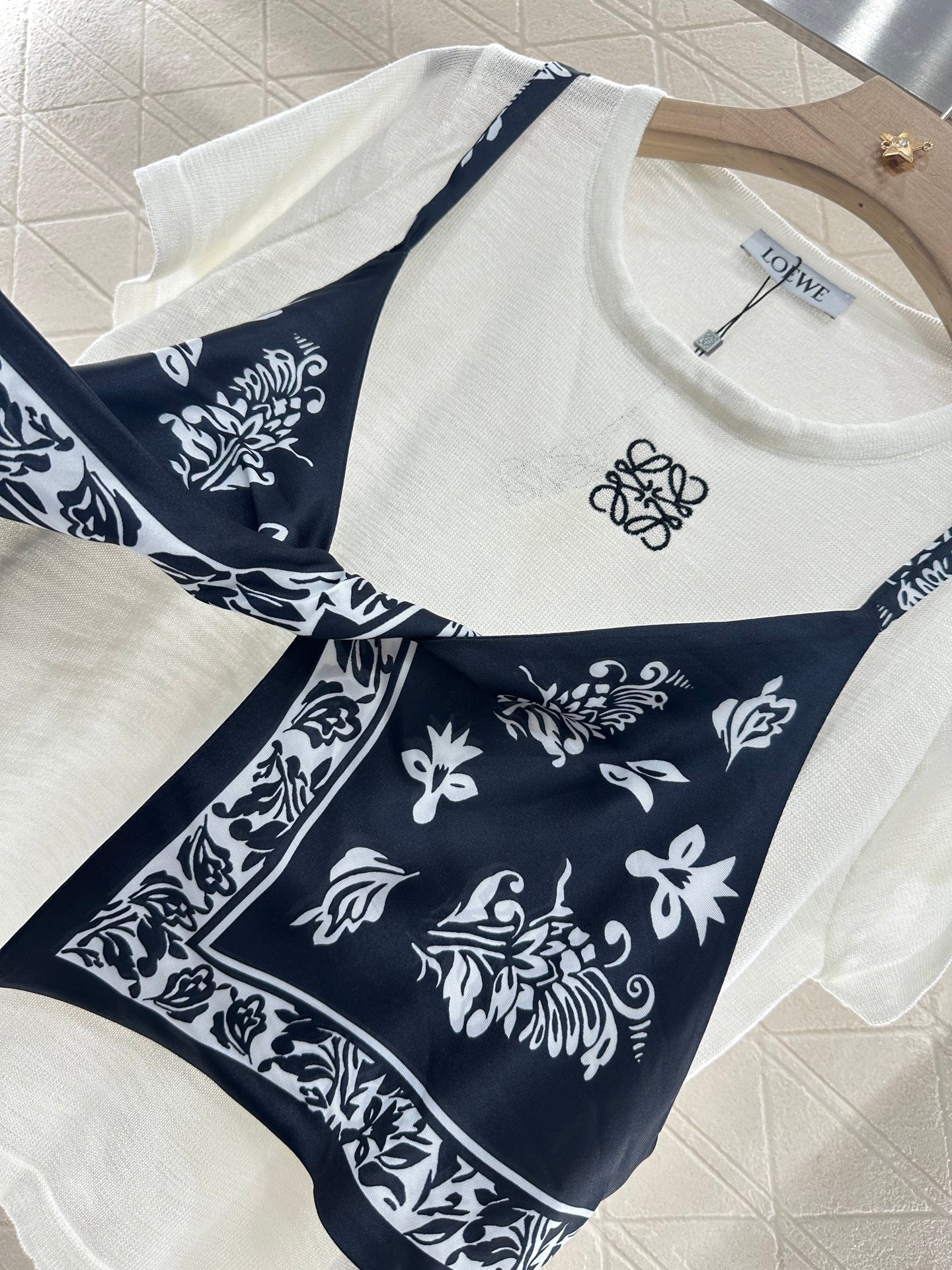 LO 2025 new product Printed knitted top