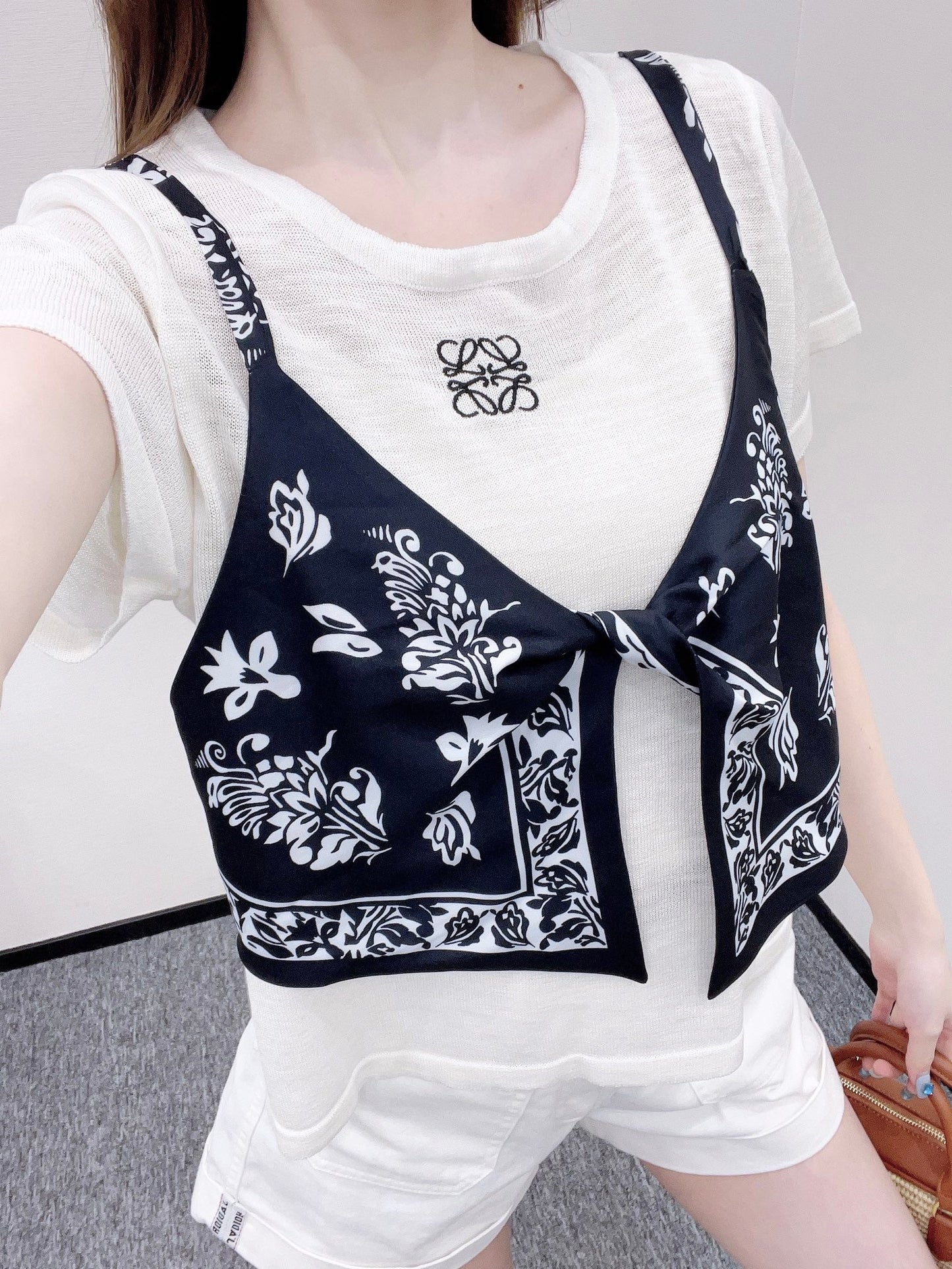 LO 2025 new product Printed knitted top