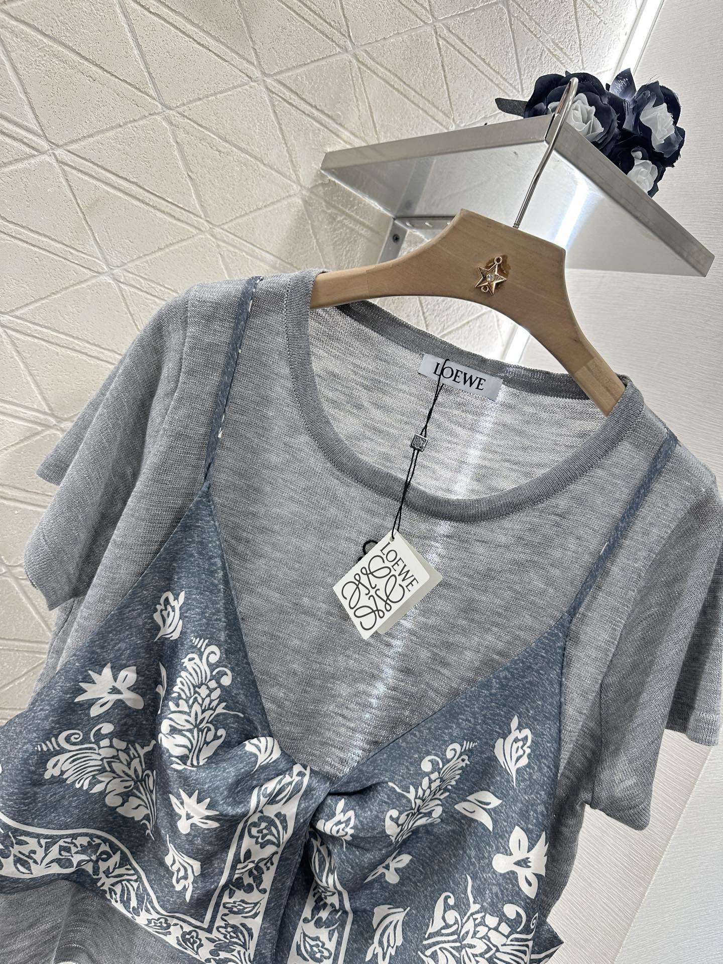 LO 2025 new product Printed knitted top