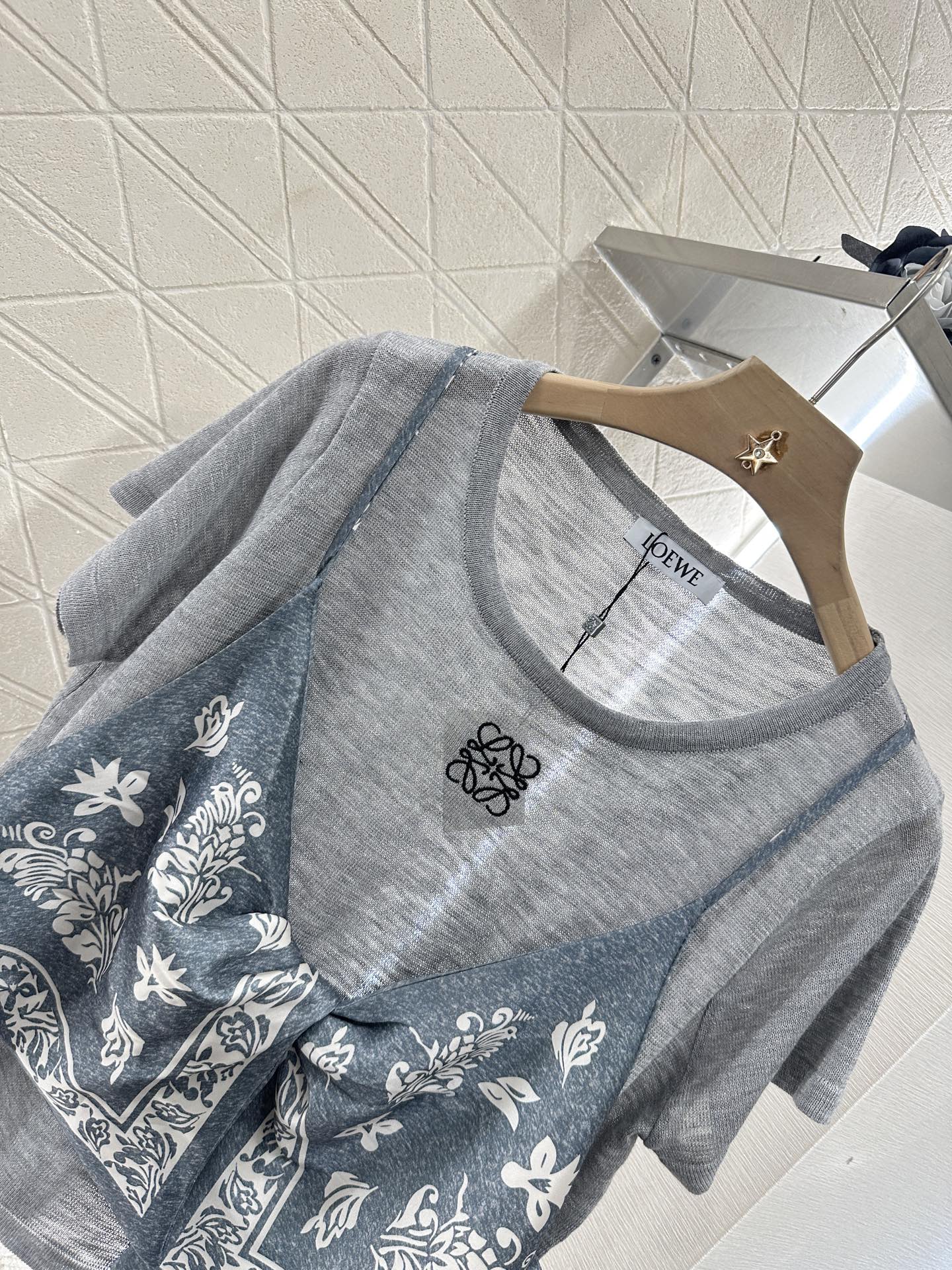 LO 2025 new product Printed knitted top