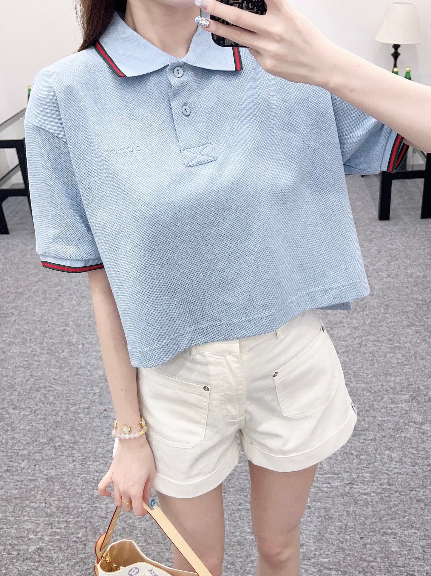 G 2025 new product Short 𝑝𝑜𝑙𝑜 top