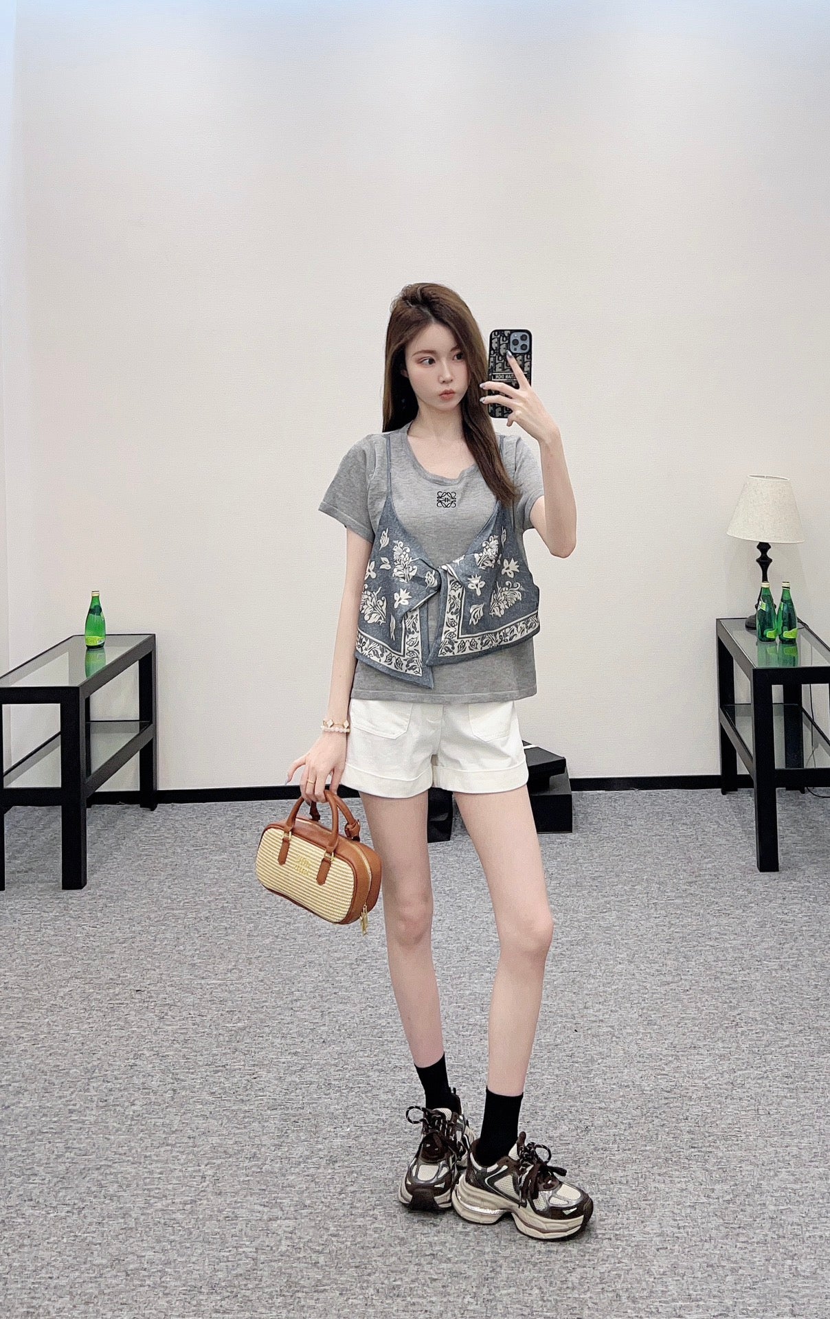 LO 2025 new product Printed knitted top