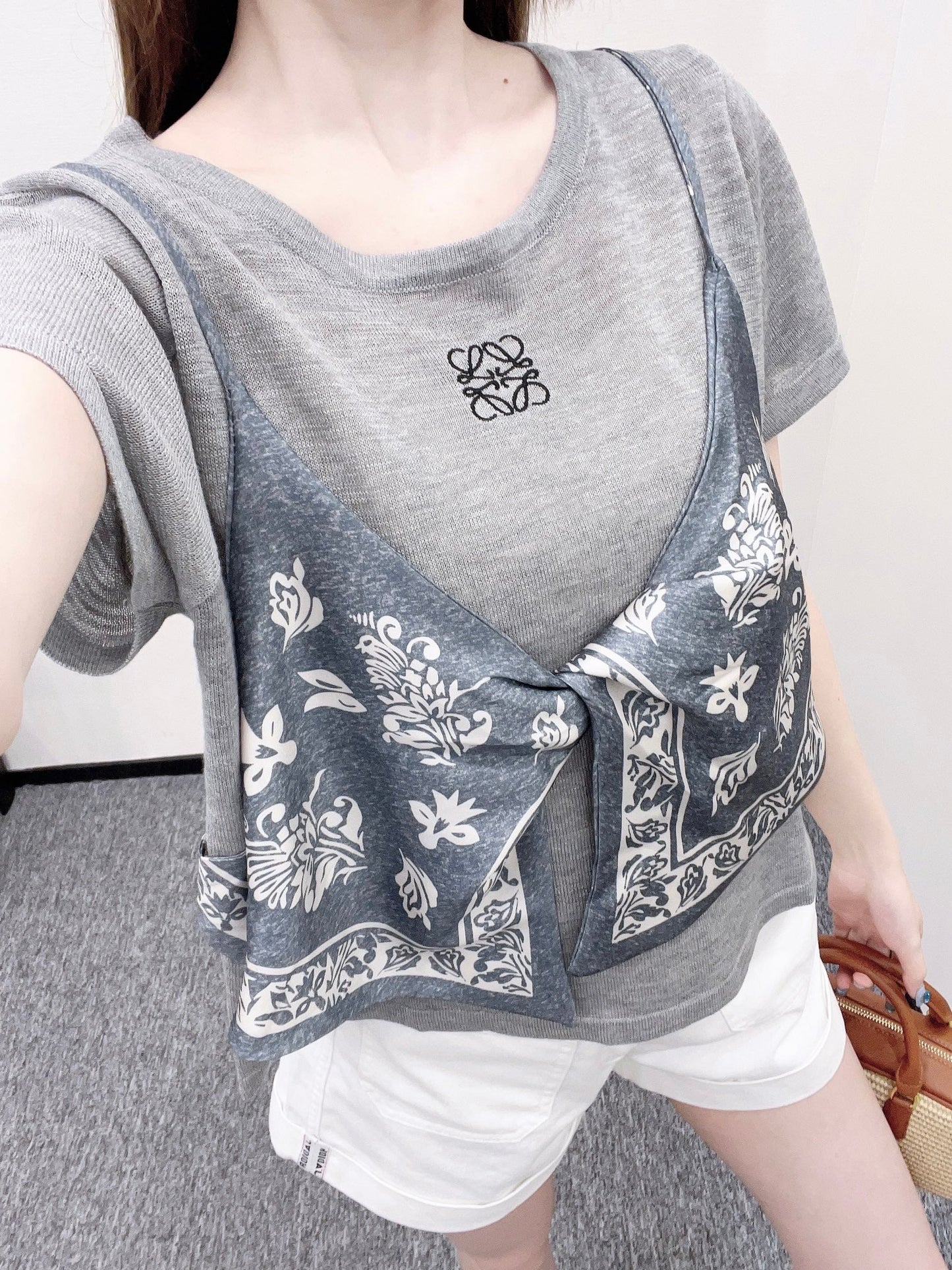 LO 2025 new product Printed knitted top