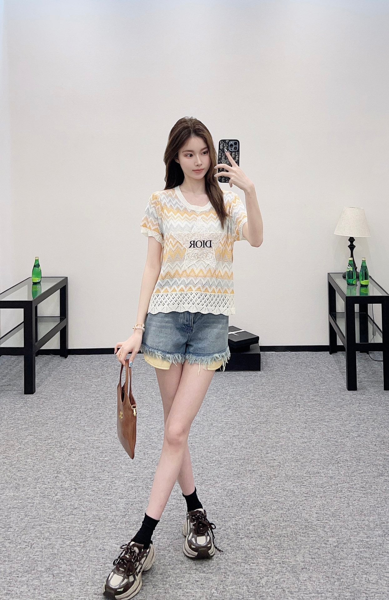 D 2025 new products Embroidered knitted top