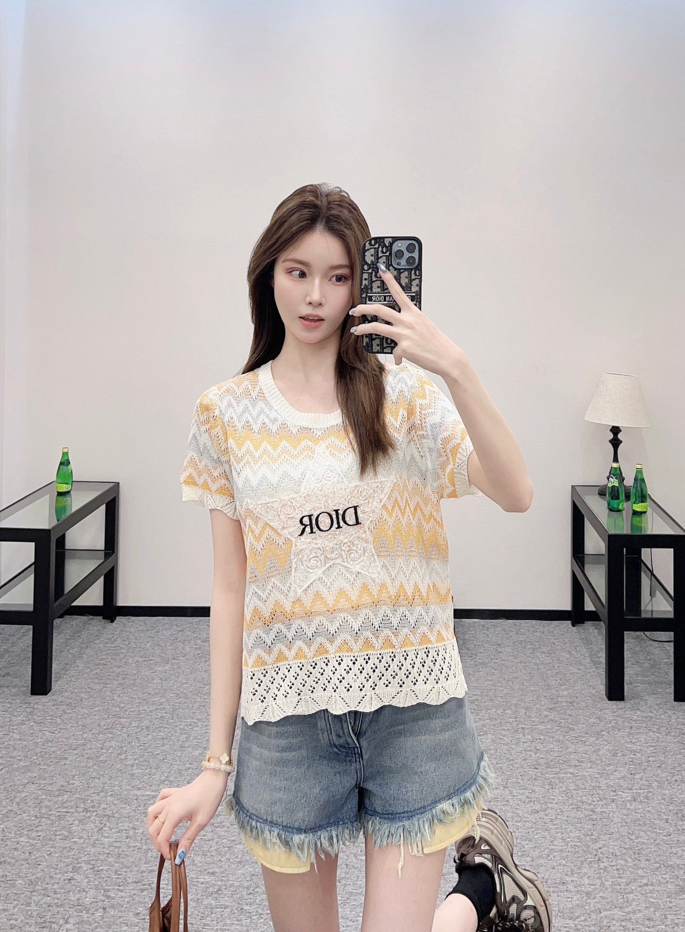 D 2025 new products Embroidered knitted top
