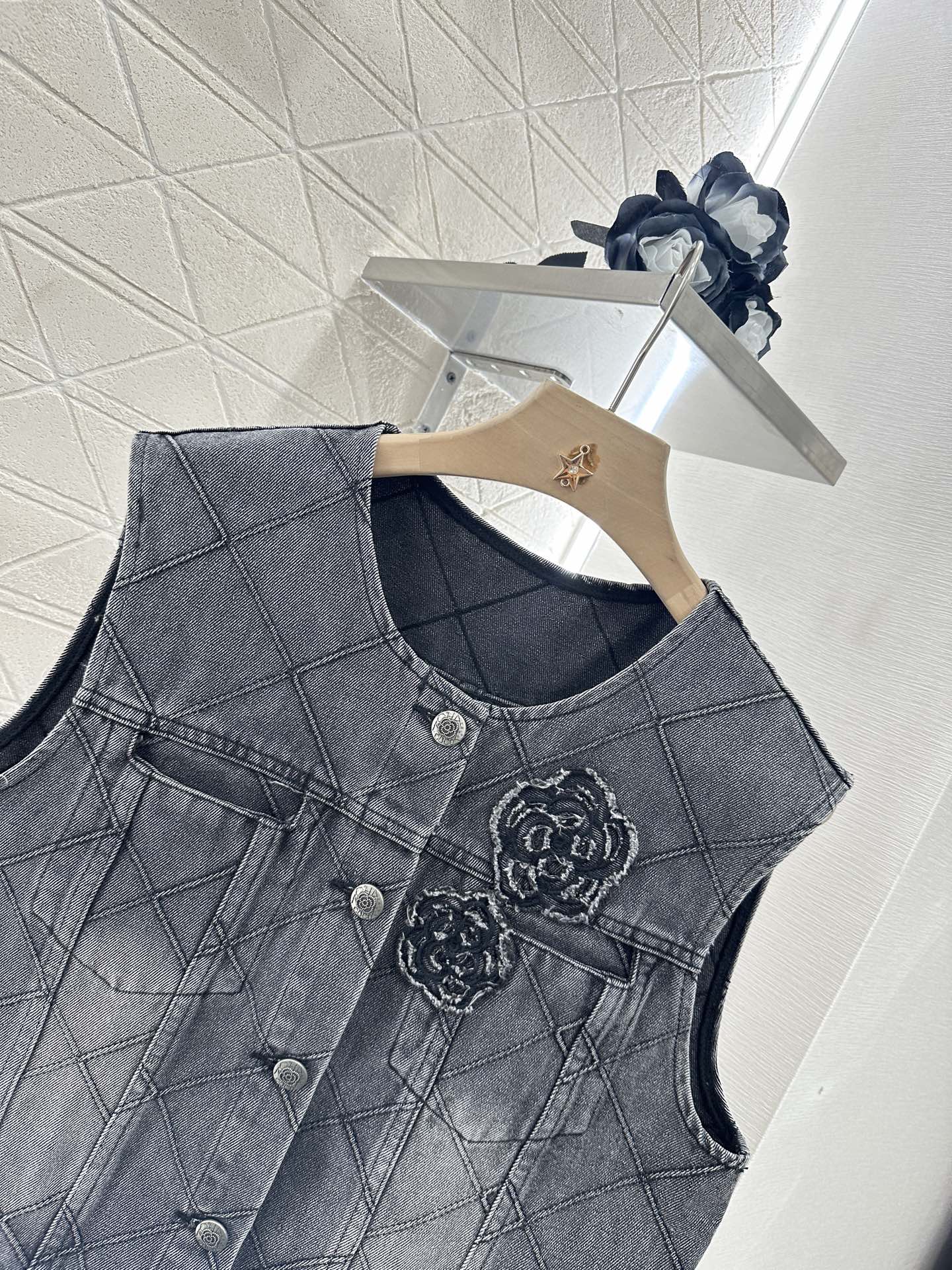 C 2025 new products Denim vest and short skirt set