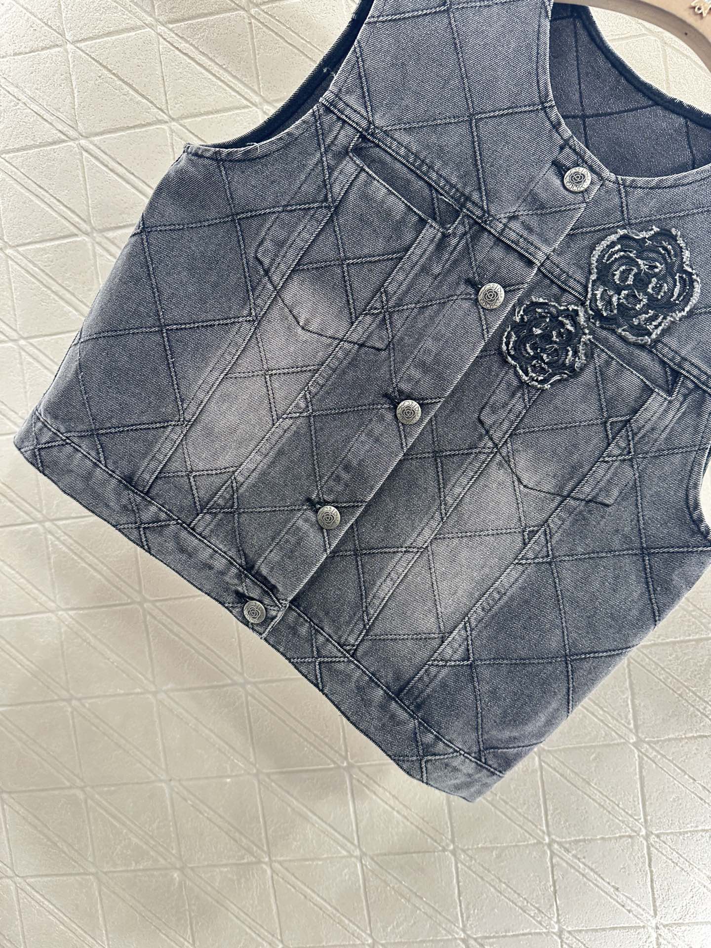 C 2025 new products Denim vest and short skirt set