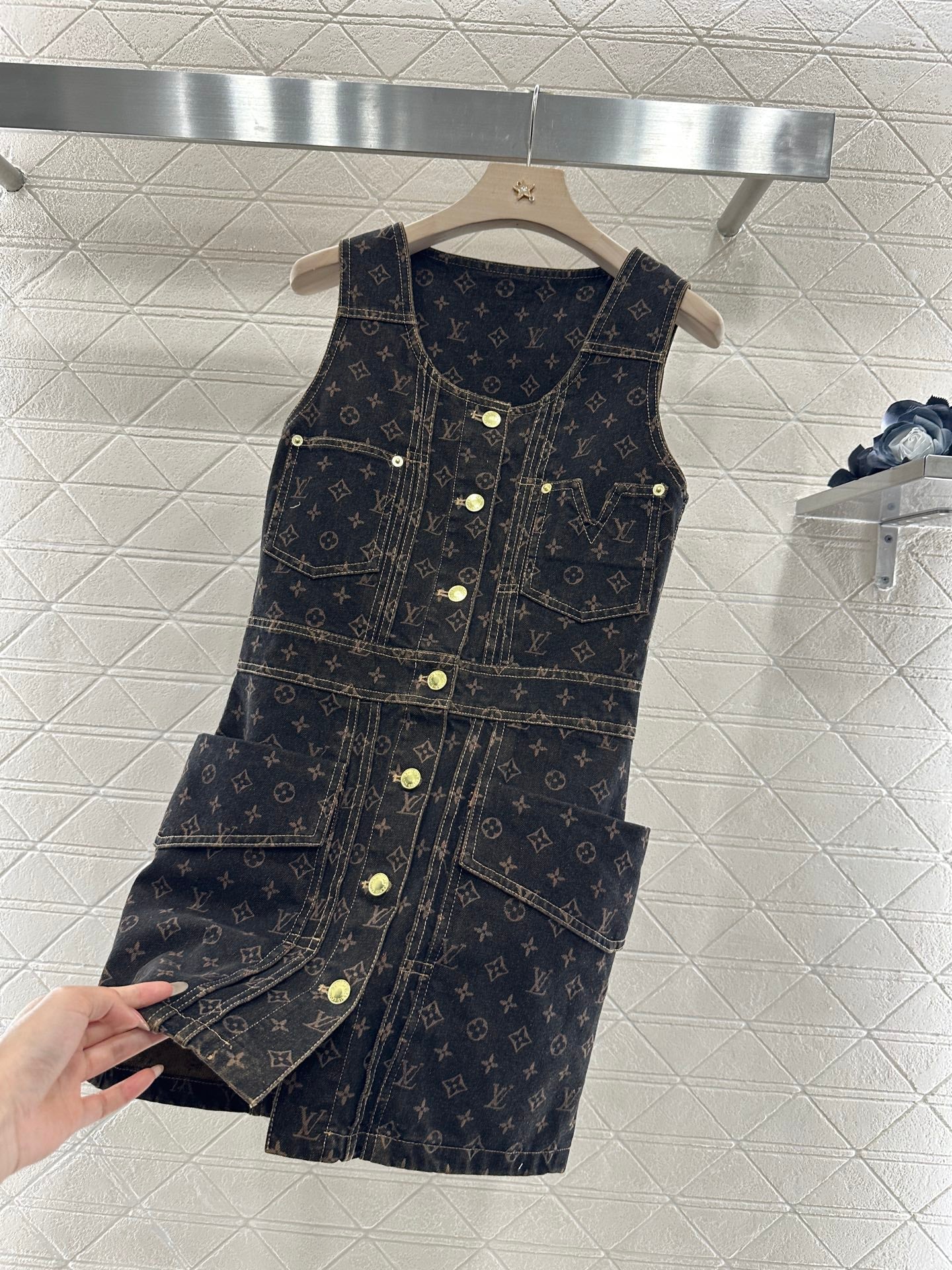 L 2025 new products Denim vest skirt
