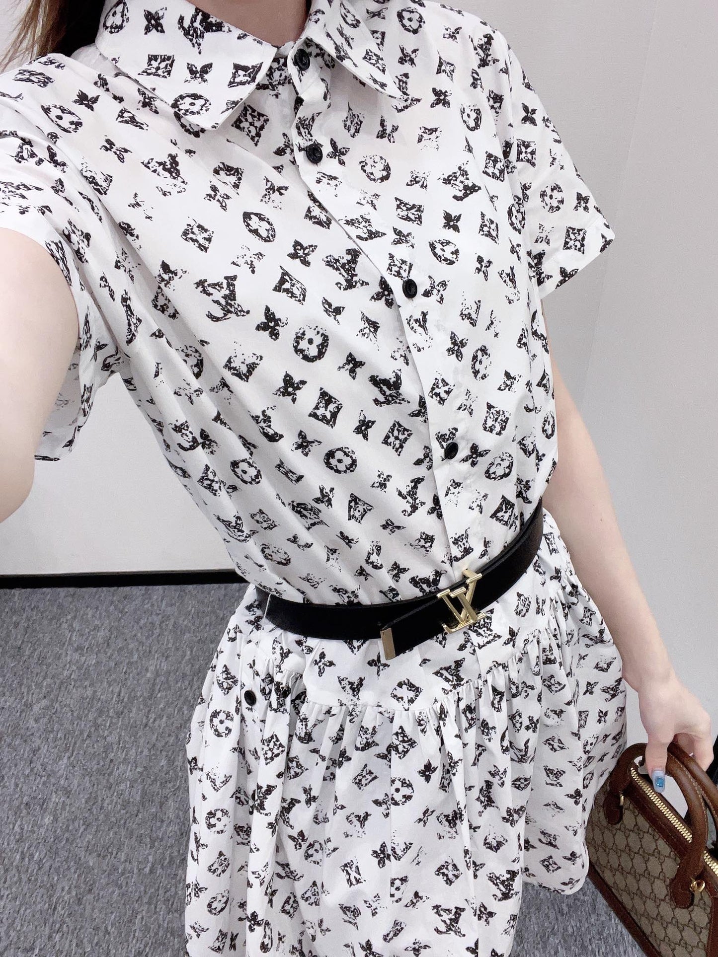L 2025 new product Short-sleeved dress