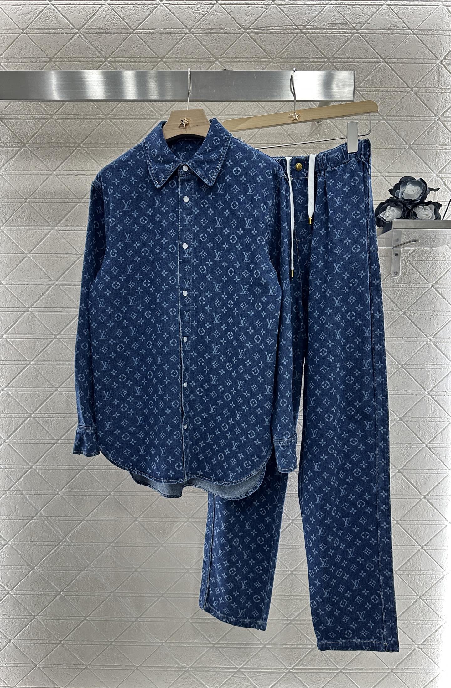 L 2025 new products Shirt and jeans trousers set