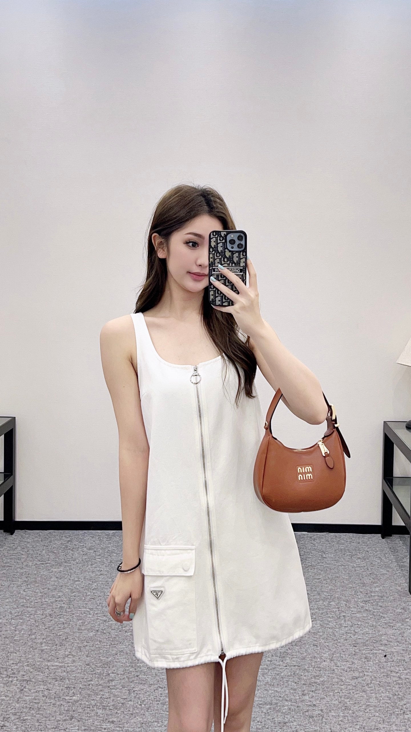 P 2025 new product Denim vest skirt