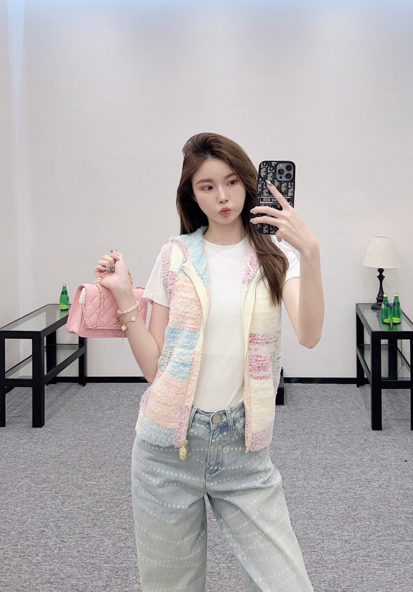 C 2025 new product Hooded knitted vest